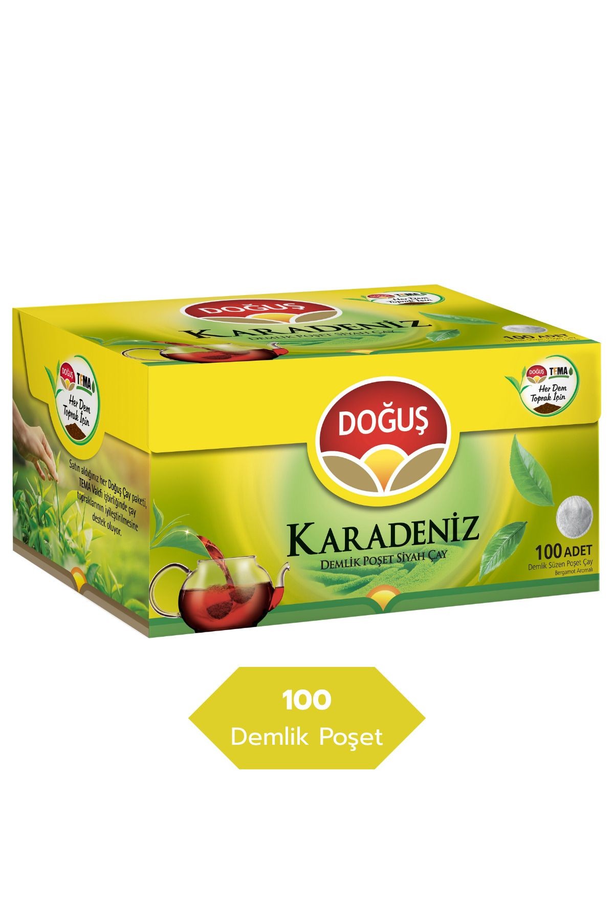 Karadeniz 3.2 gr 100’lü Bergamotlu Demlik Poşet Çay