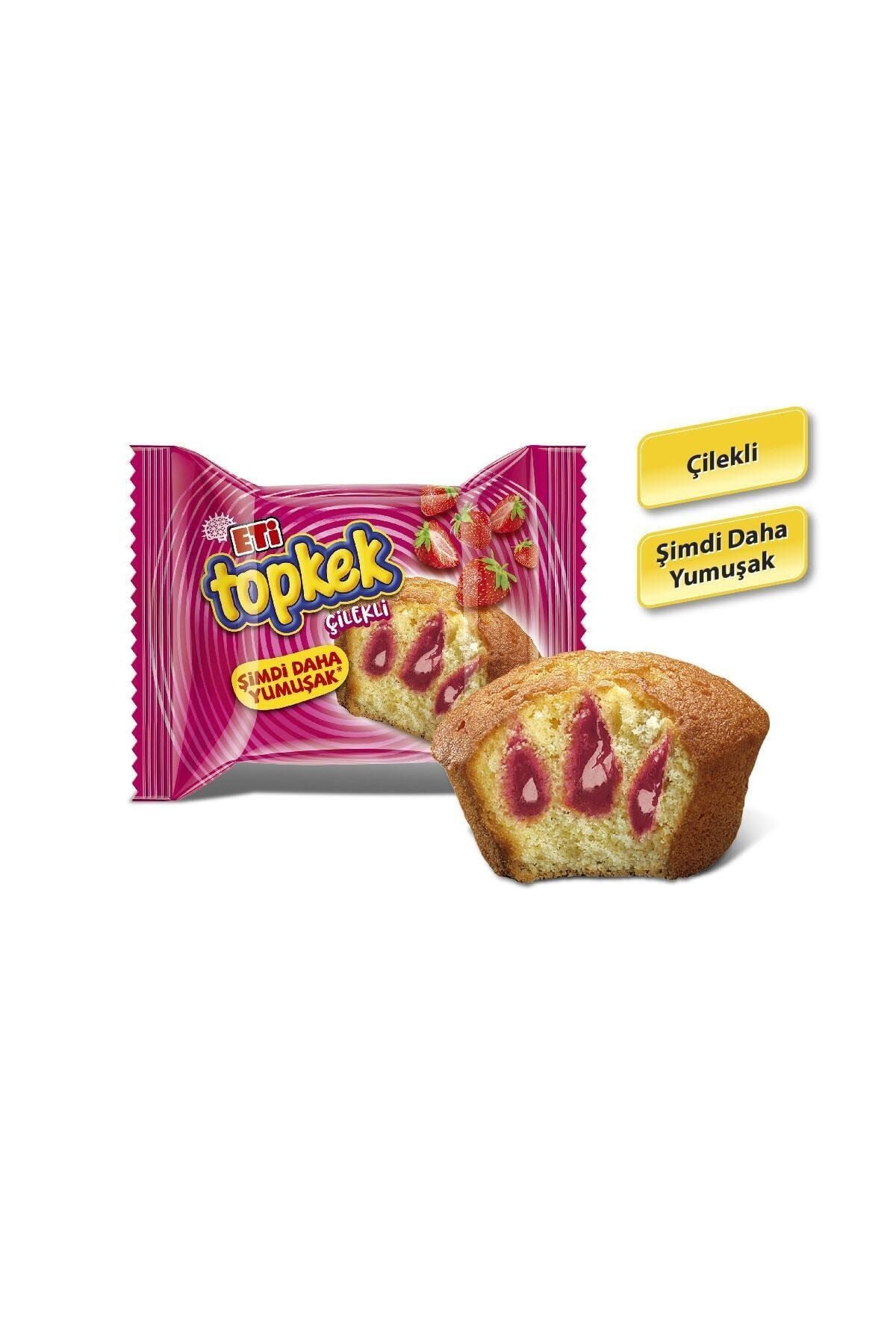 Topkek Çilekli Kek 40 g x 24 Adet