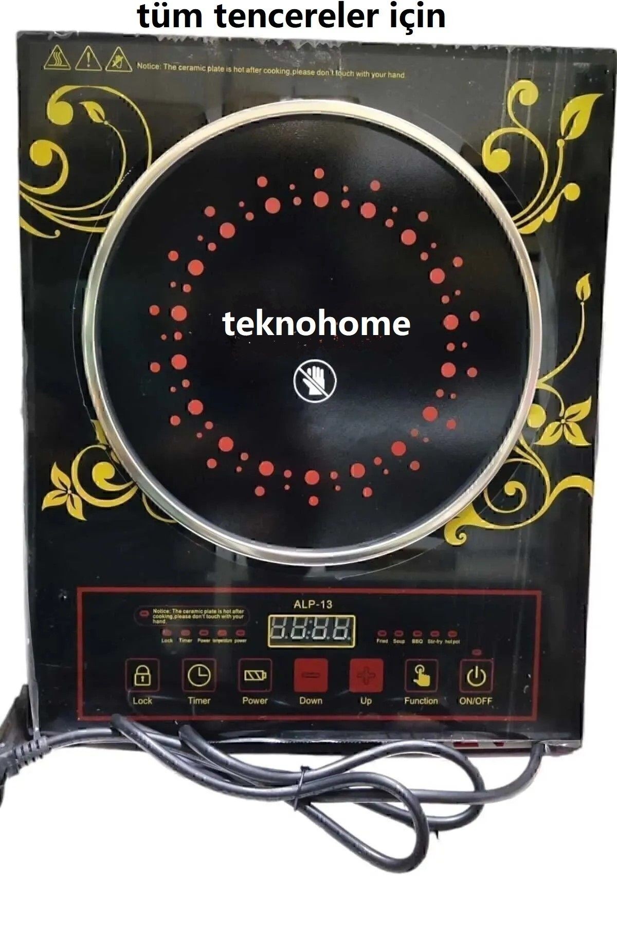 Teknohome Alp-13 Ailipu Akıllı Lazer Ocak 3500 Watt Alipu (TÜM TENCERELER IÇİN)