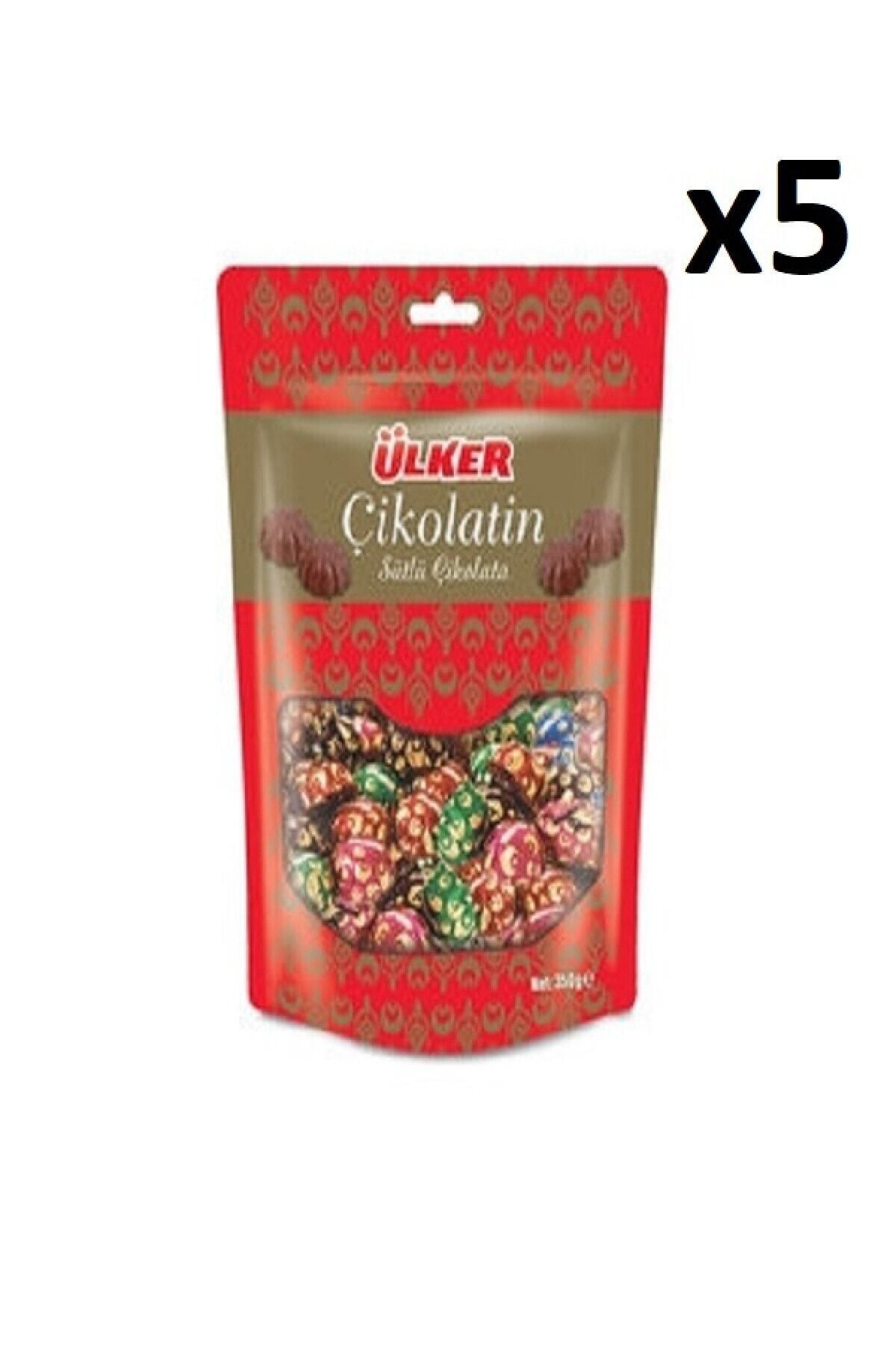 5'li Çikolatin Ikramlık Sütlü Çikolata 350 gr (TOPLAM 1750 GR)