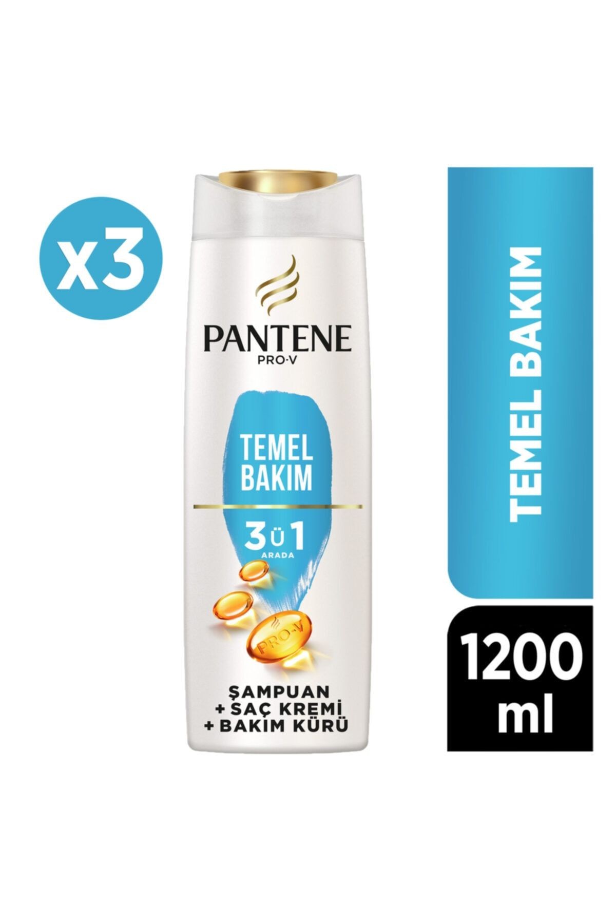 3'ü 1 Arada Temel Bakım Şampuan 400 ml 3 Adet
