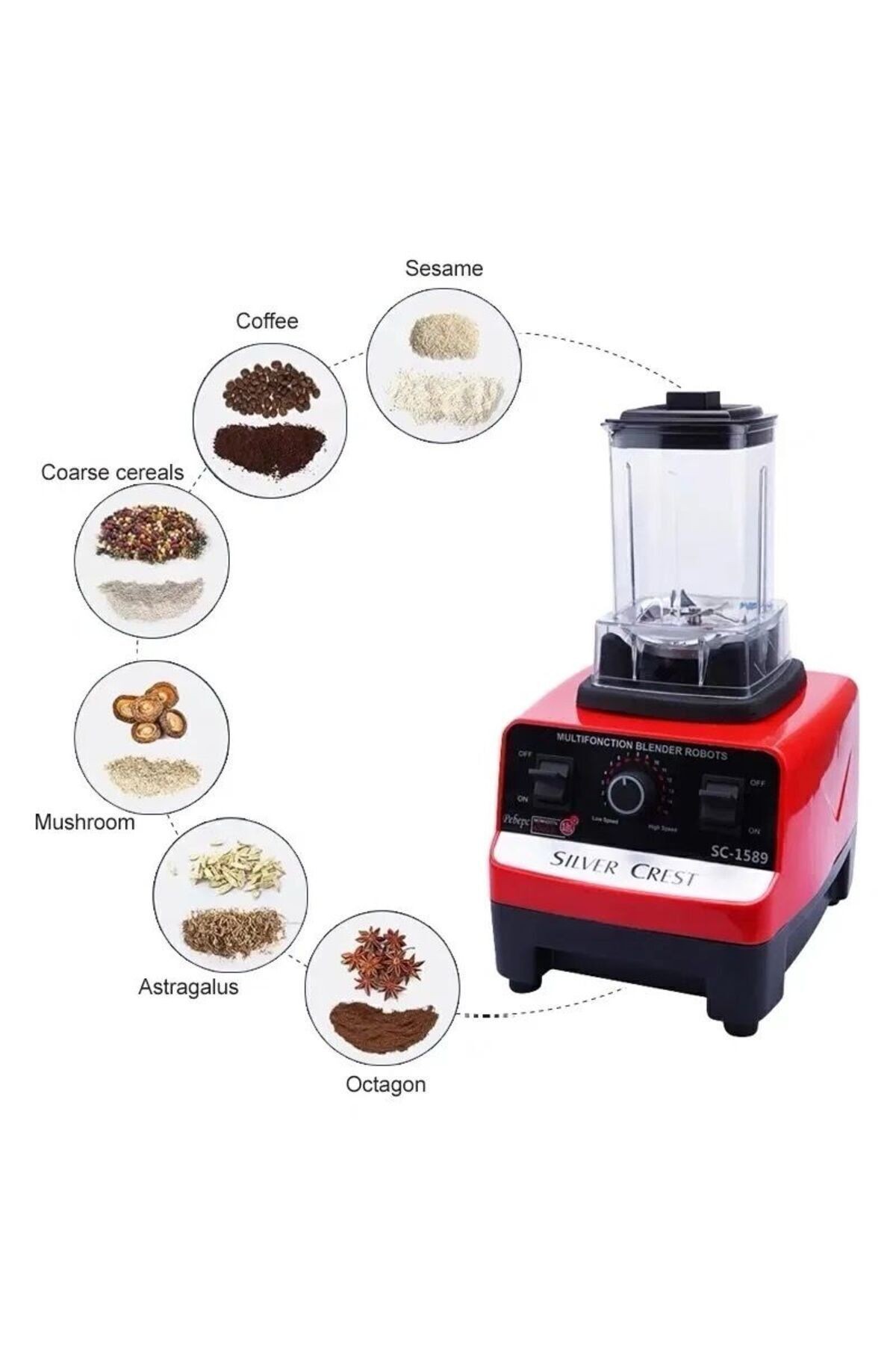 Profesyonel 7000 Watt 2.5+1 L Meyve Sebze  Cafe Bar Blender  Seti