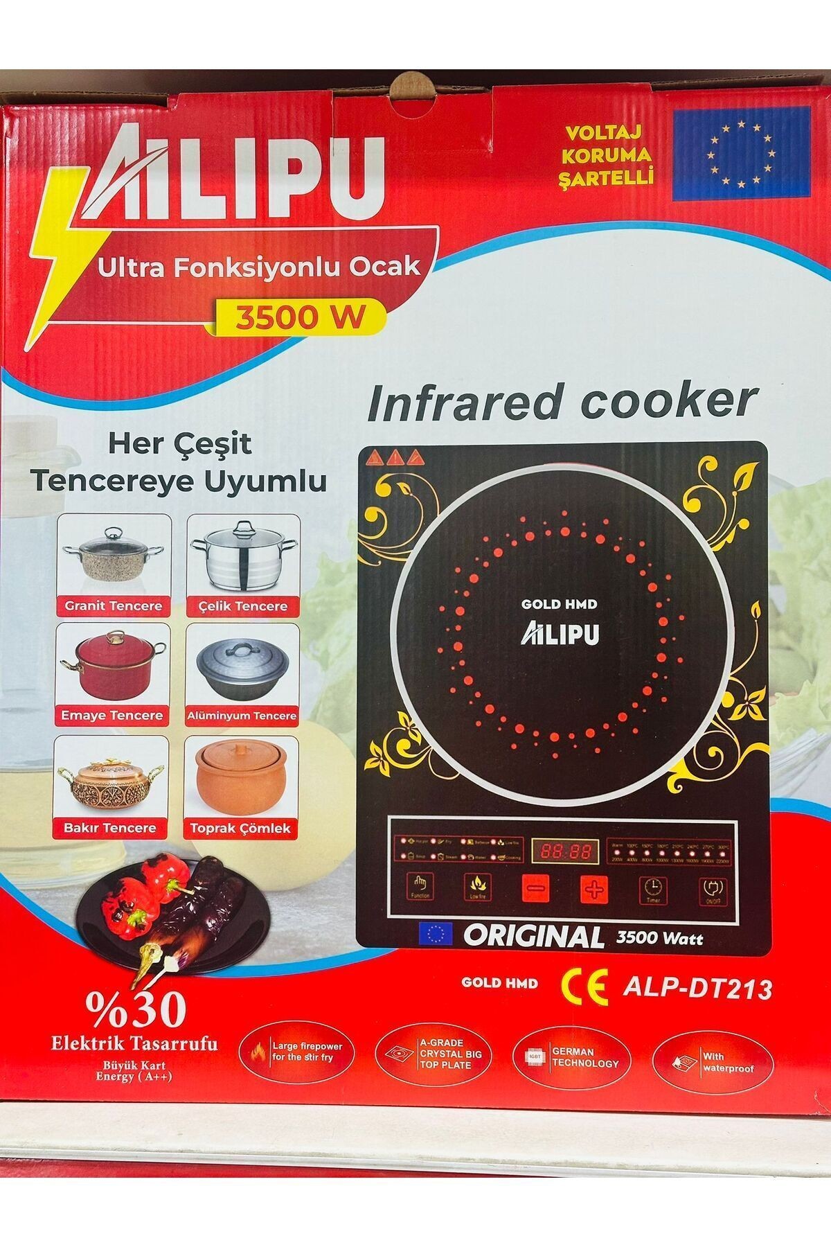 Ailipu Genel Pişirici Profesyonel 3500watt Dokumatik Elektrikli Lazer Indüksiyon Ocak