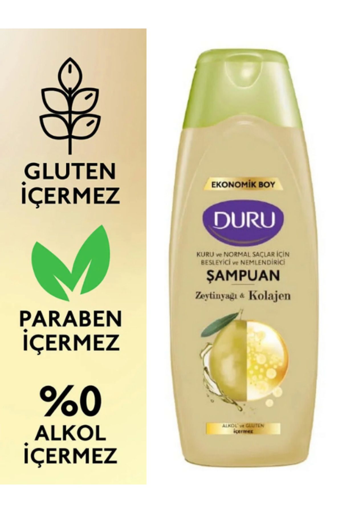 Kuru ve Normal Saçlar için Şampuan Zeytinyağı&Kolajen 700 ML 3 ADET