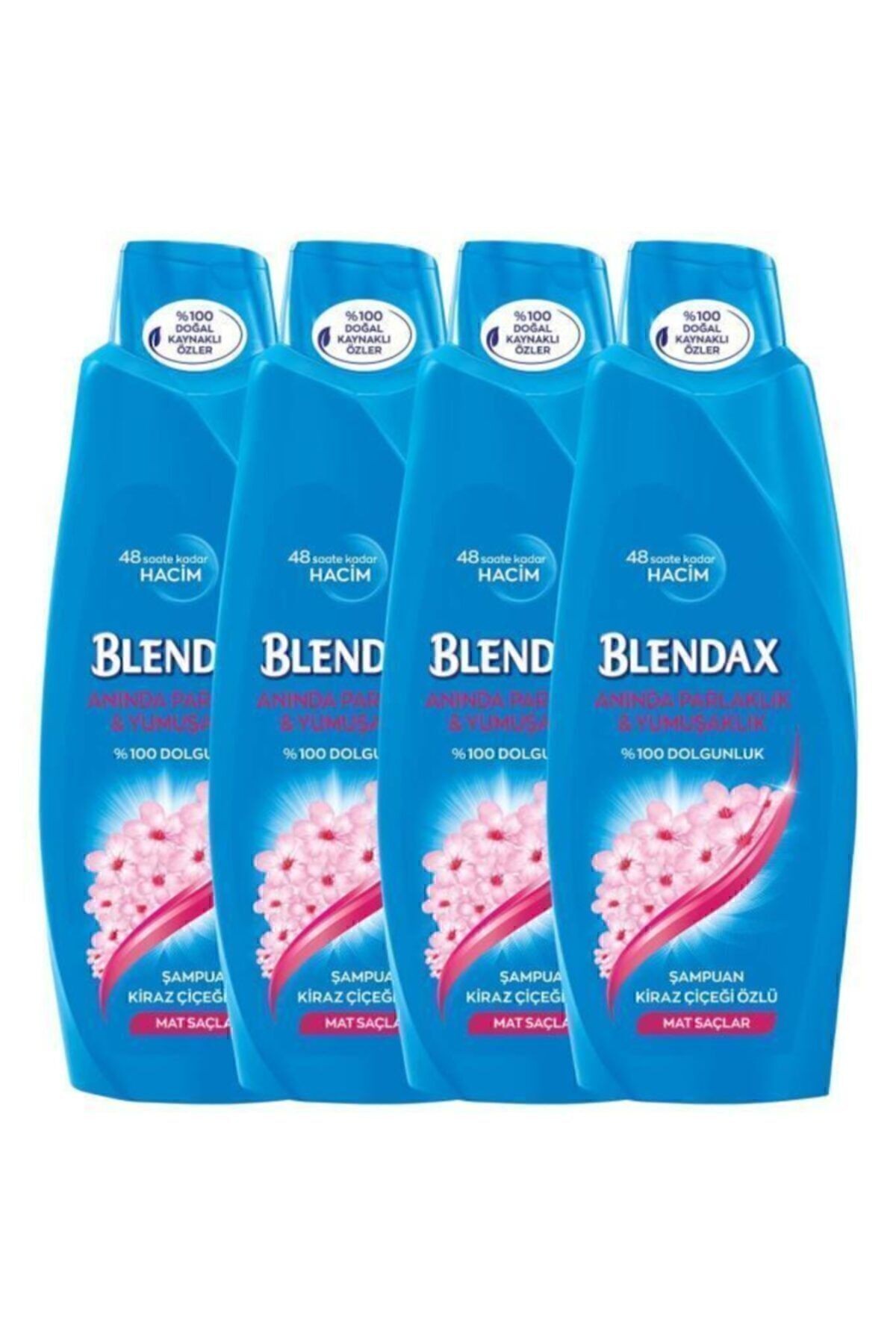 Anında Parlaklık ve Yumuşaklık Kiraz Çiçeği Özlü 500 ml x4 Şampuan Seti