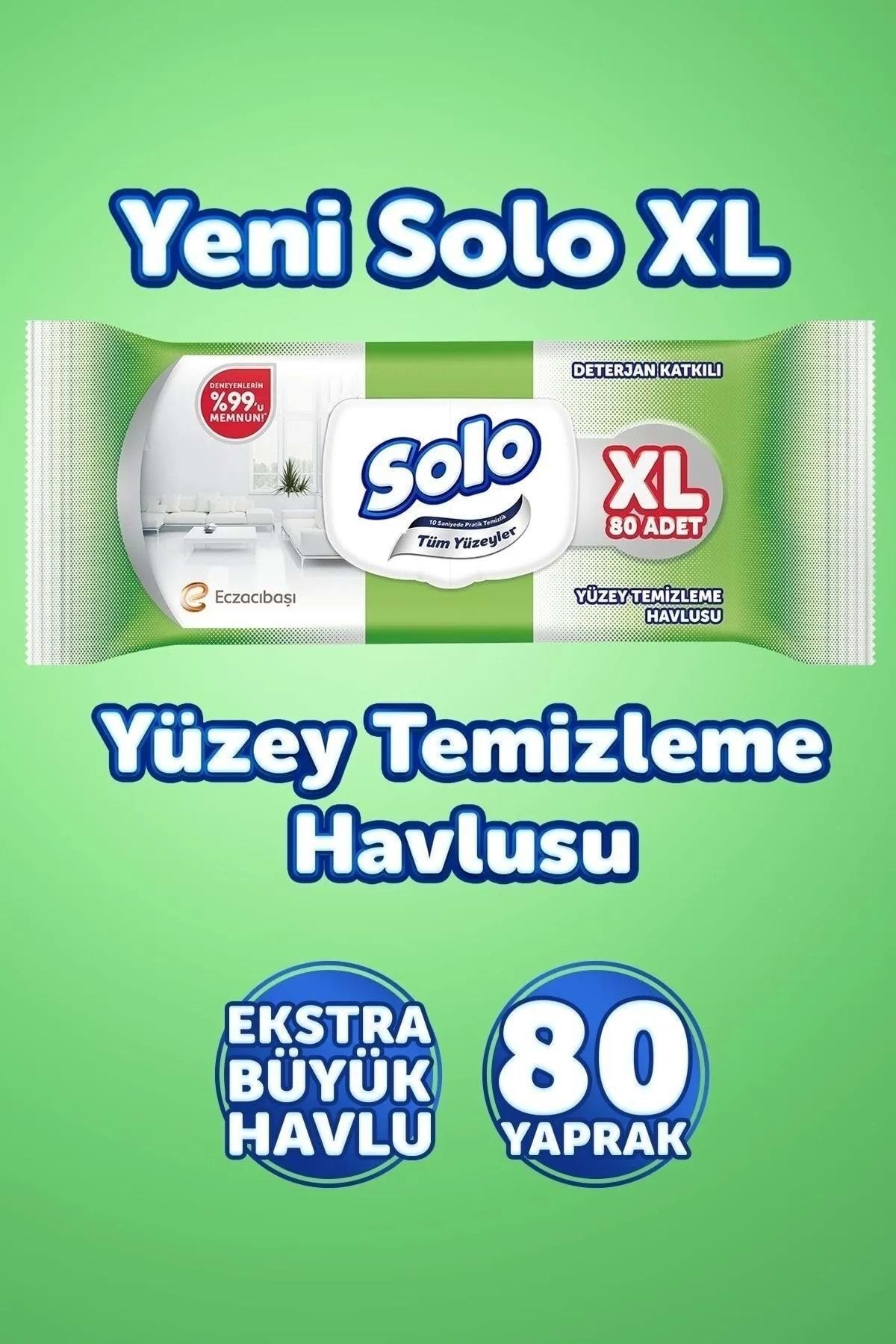 Xl Yüzey Temizleme Havlusu 80 Yaprak Tüm Yüzeyler İçin