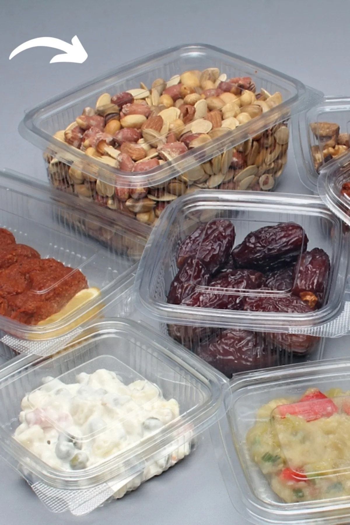 Plastik Plastik Sızdırmaz Kap 1000gr 25 Adet 1 1 - 1,99 L ( Buz Dolabı Kabı)