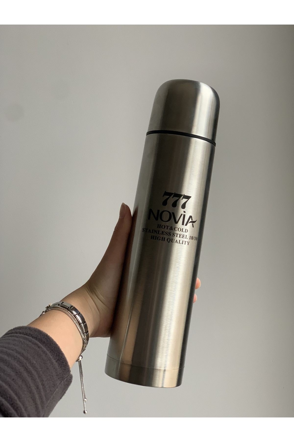 Çantalı 777 Novia 1 Litre Termos Çelik