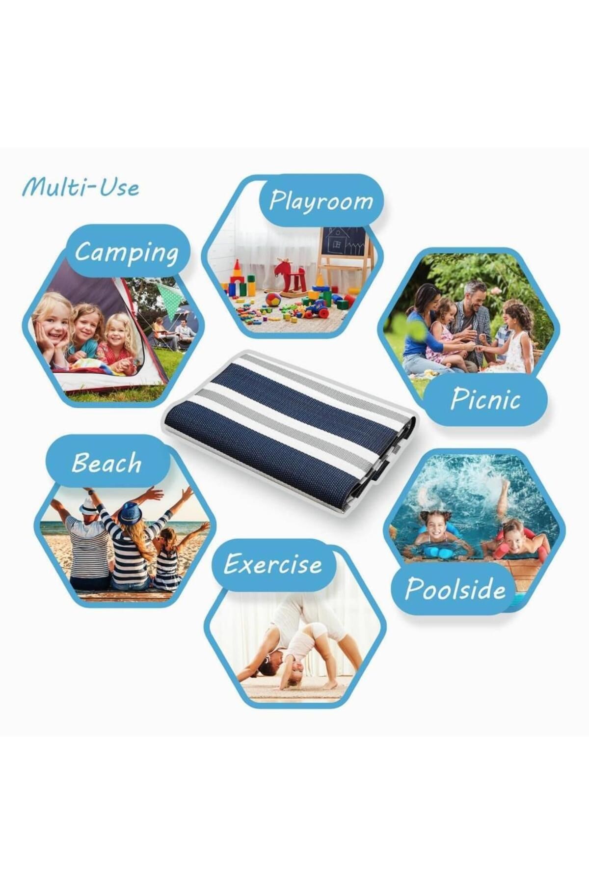 KARAVAN KAMP PİKNİK HASIRI TENTE ZEMİN HALISI 300X400