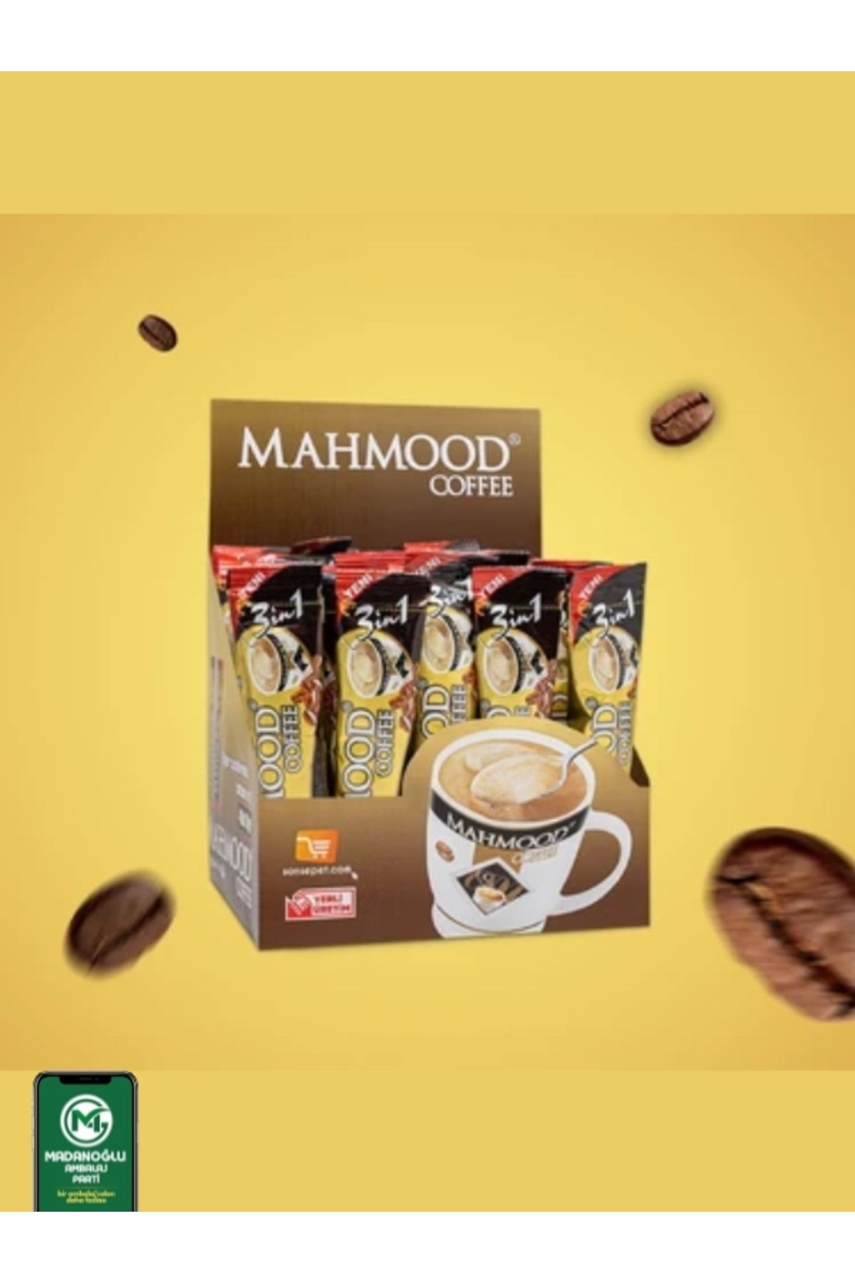 MAHMOOD KAHVE 3İN 1 SÜTLÜ KÖPÜKLÜ KAHVE 48 ADET