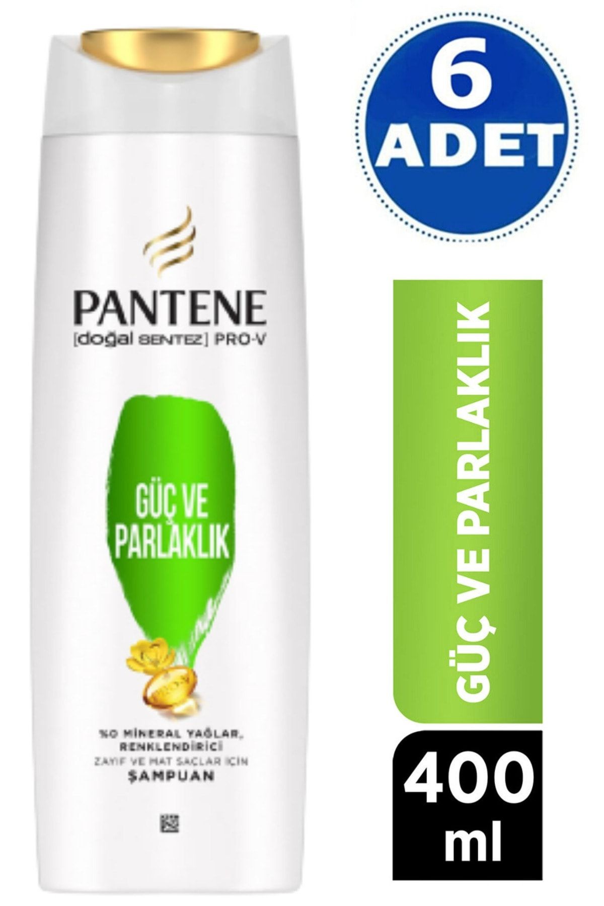 Pro-v Doğal Sentez Şampuan Güç Ve Parlaklık 400 Ml Şampuan 6 Adet