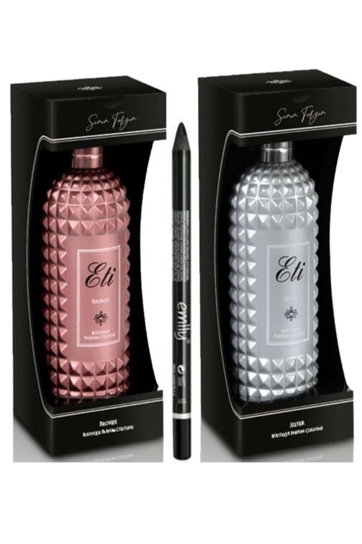 Eti Butik Kolonya (bronze-silver) Cam Şişe Kutulu 300 Ml 2 Adet