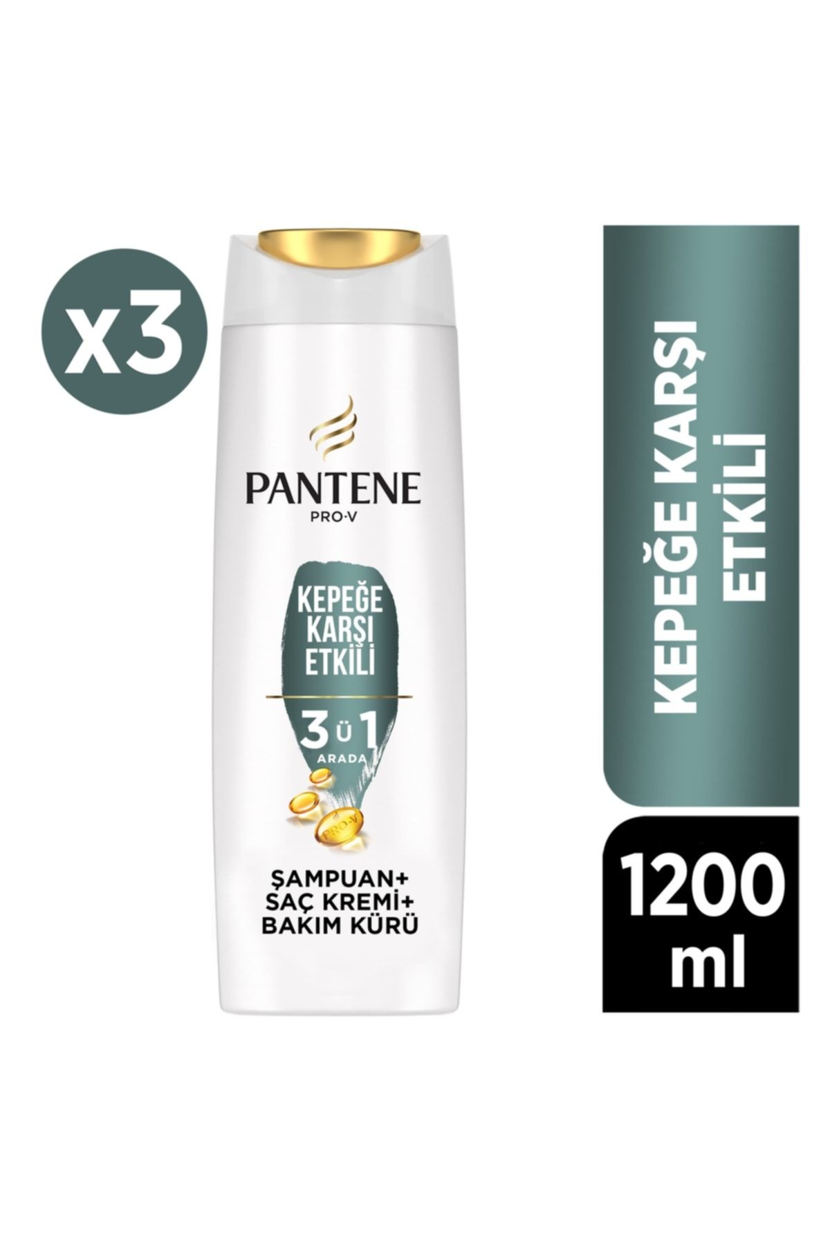Pro-v Kepeğe Karşı Etkili 3’ü 1 Arada Şampuan Tüm Saç Tipleri Için 400 ml X3