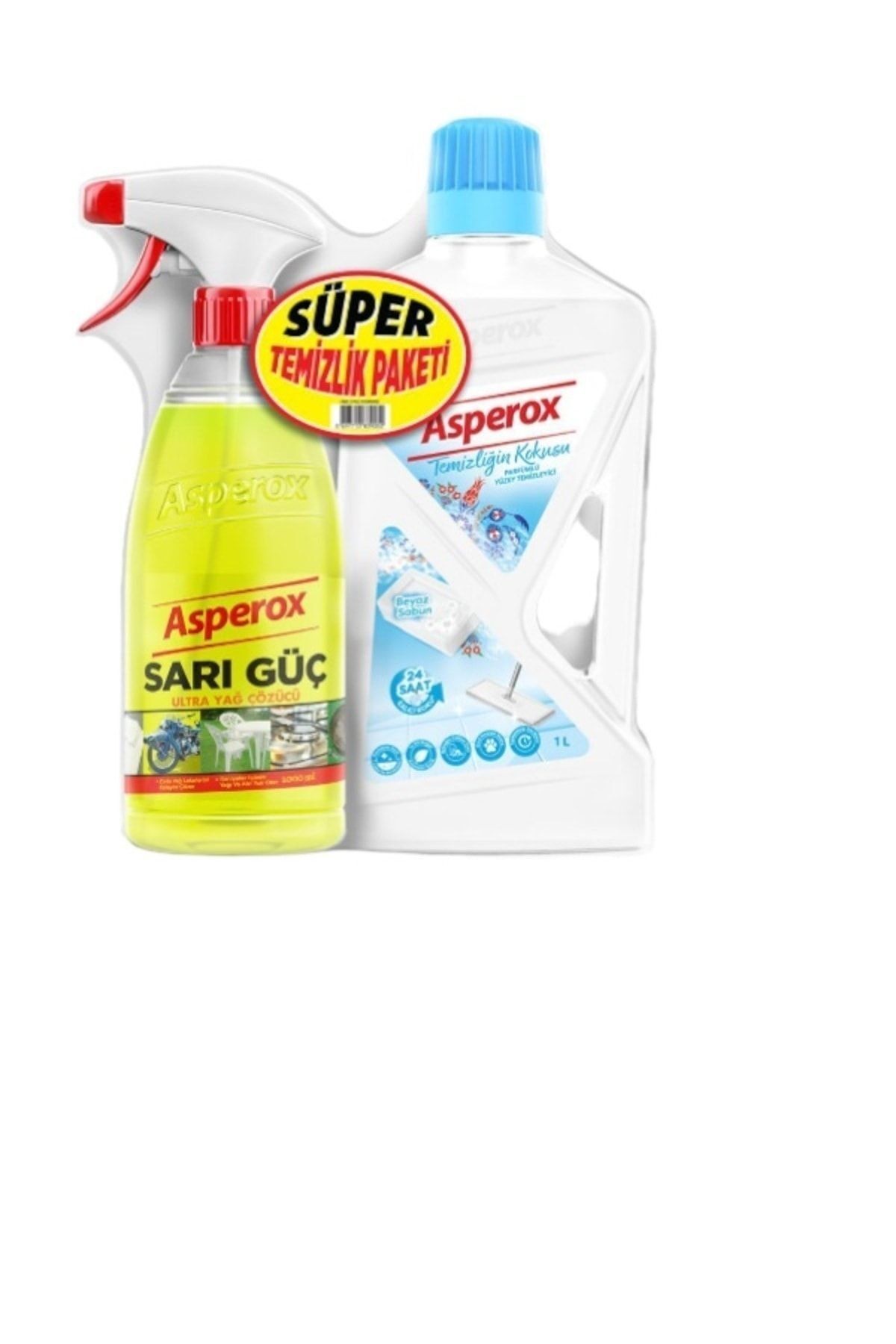 YÜZEY TEMİZLEYİCİ BEYAZ 1 LT + SARI GÜÇ 1 LT 2'Lİ SET