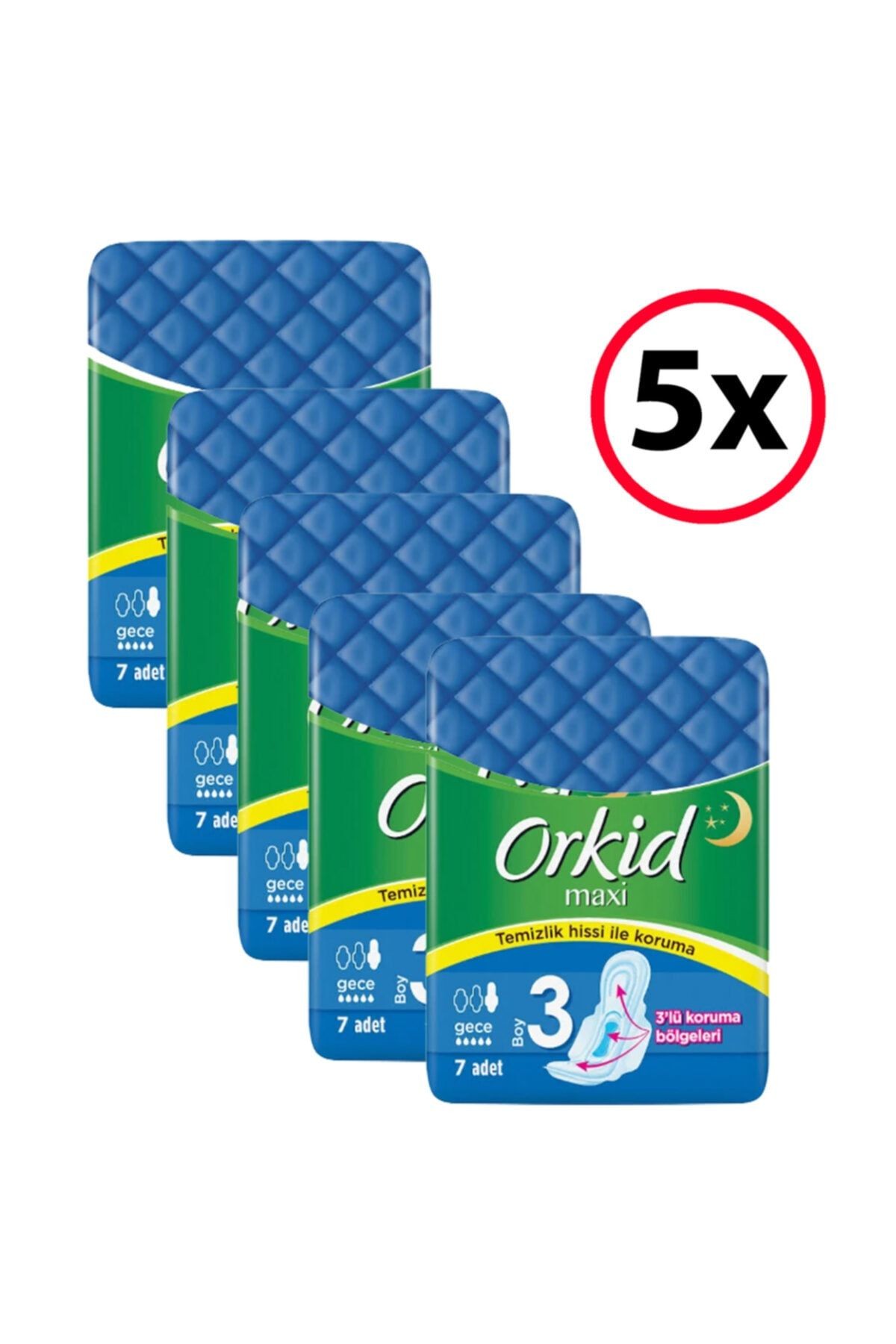 Maxi Tekli Gece Ped 7'li 5 Adet