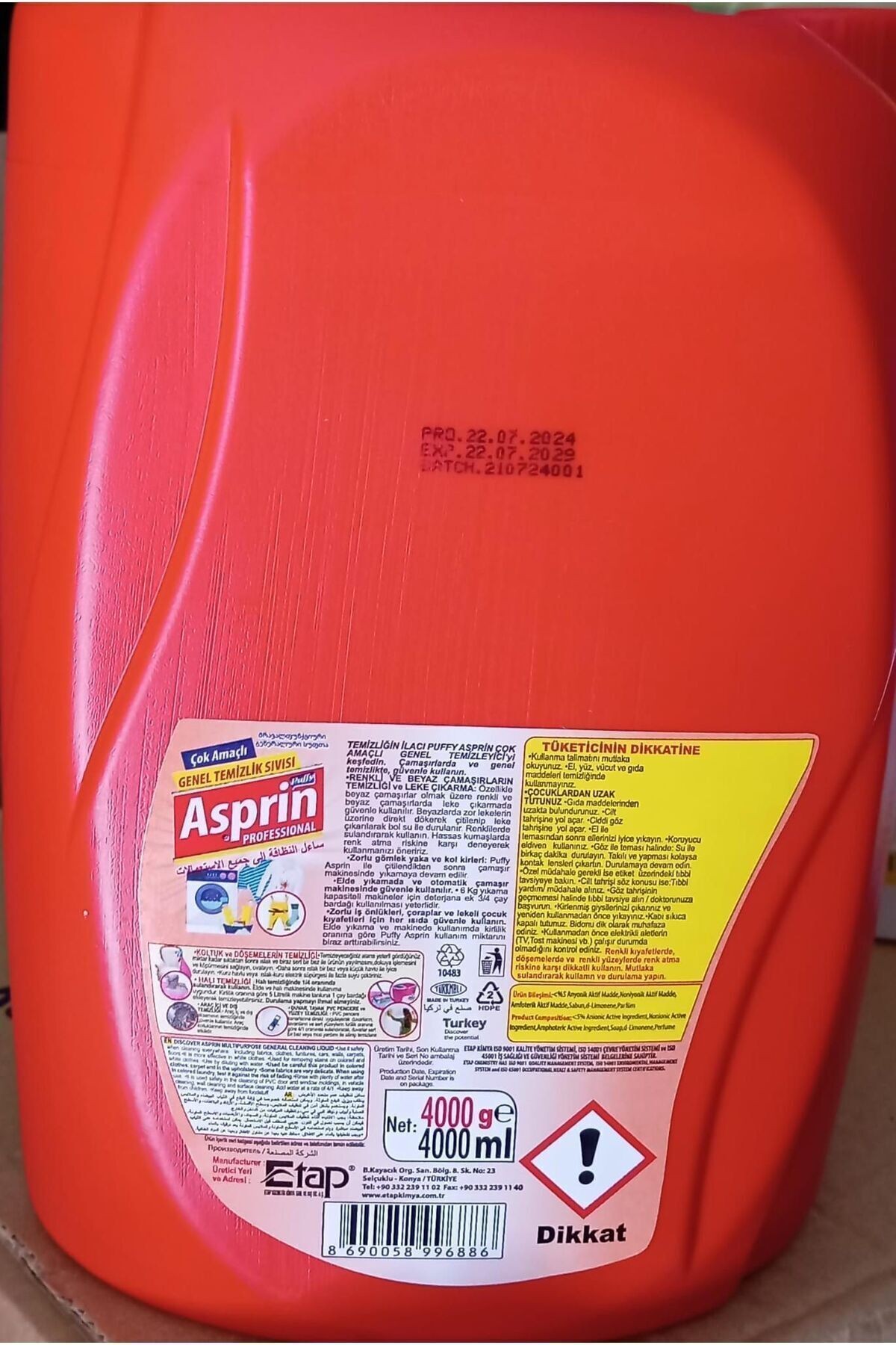 Asprin Çok Amaçlı Genel Temizlik 4kg