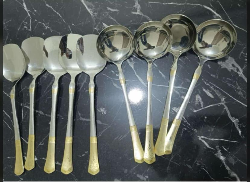 Irak Çelik Çorba Kepçesi 2 Adet  // Spatula 2 Adet