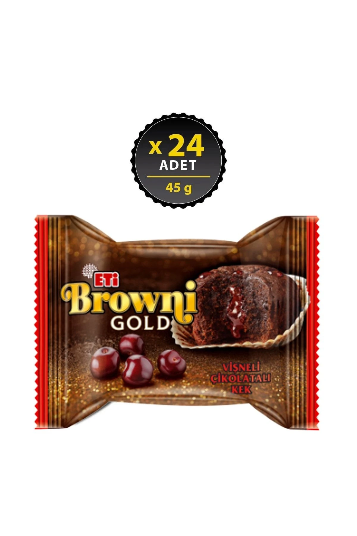 Browni Gold Vişne Soslu Çikolatalı Kek 45 G X 24 Adet