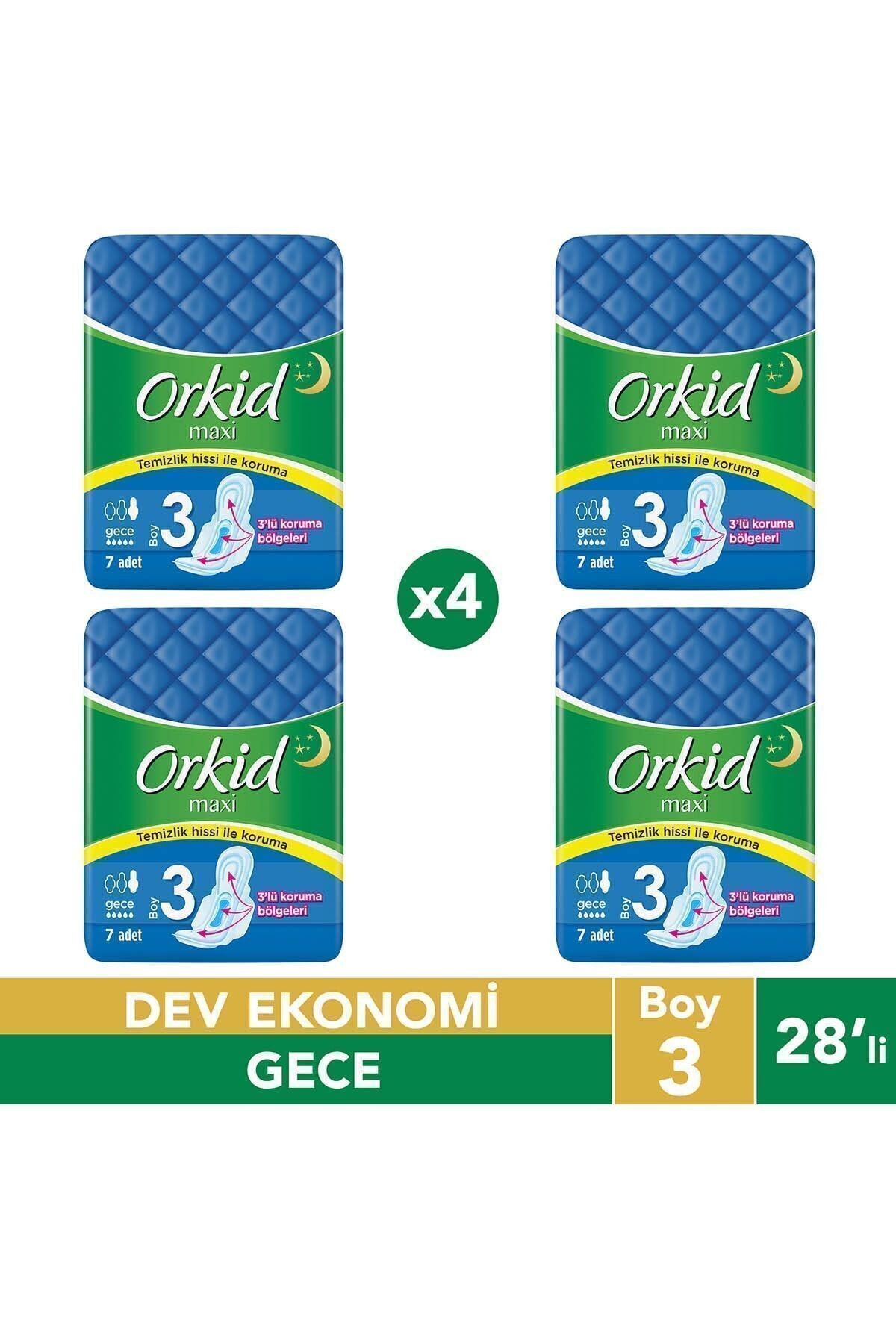 Maxi Gece Hijyenik Ped 28'li (7X4'LÜ PAKET)