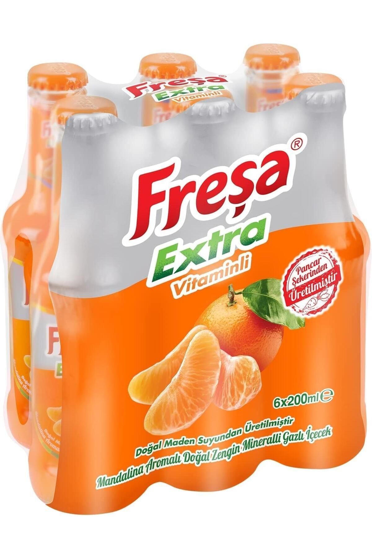Freşa Extra Mandalina Aromalı Maden Suyu 200 Ml X 6 Adet