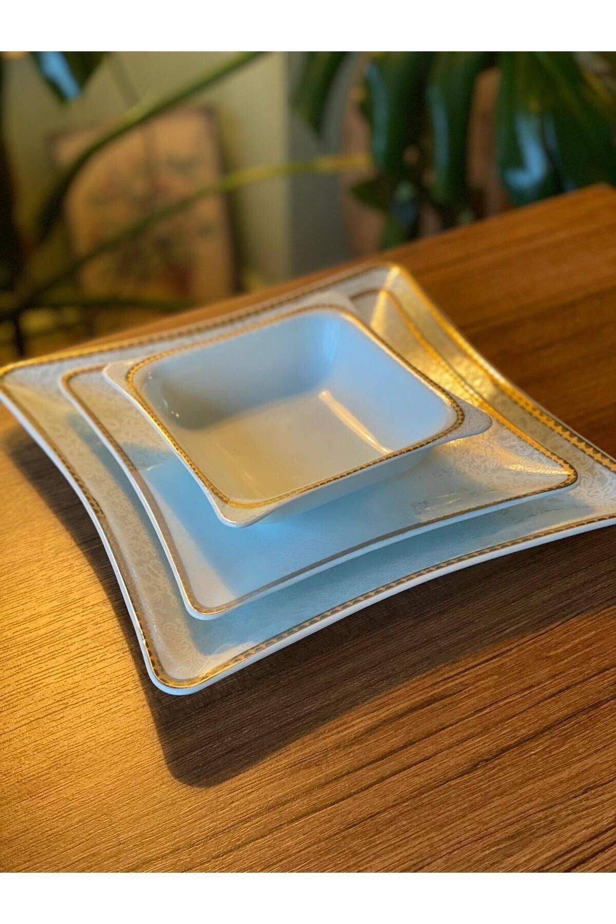 Gold Işlemeli Porselen Yemek Takımı Yodi Bag