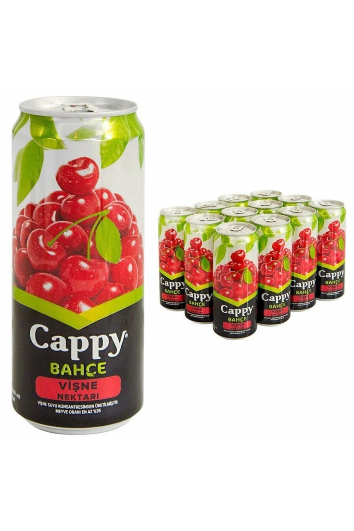 Meyve Suyu Vişne Teneke Kutu 330 Ml 12'li Paket