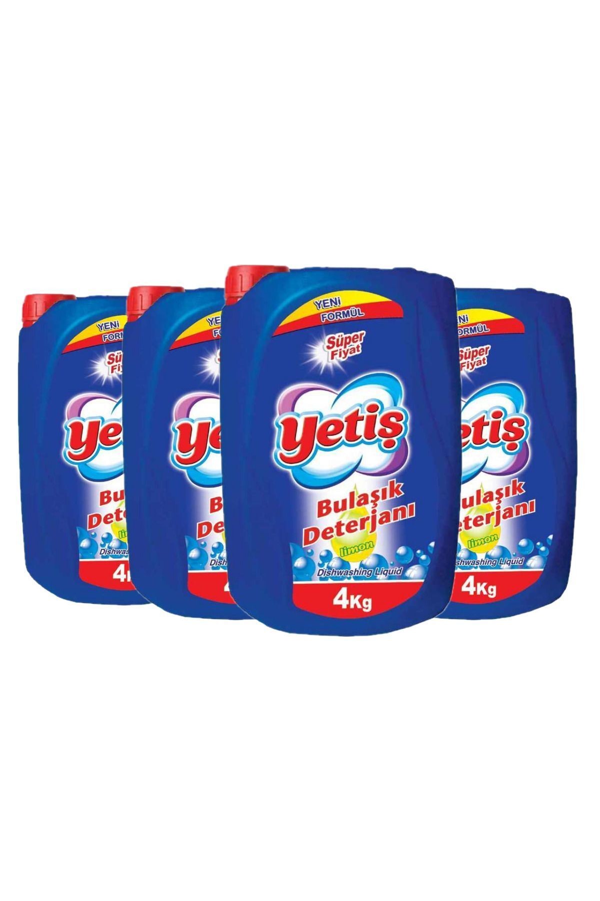 Yetiş Sıvı Bulaşık Deterjanı Limon 4 Lt X4 Adet