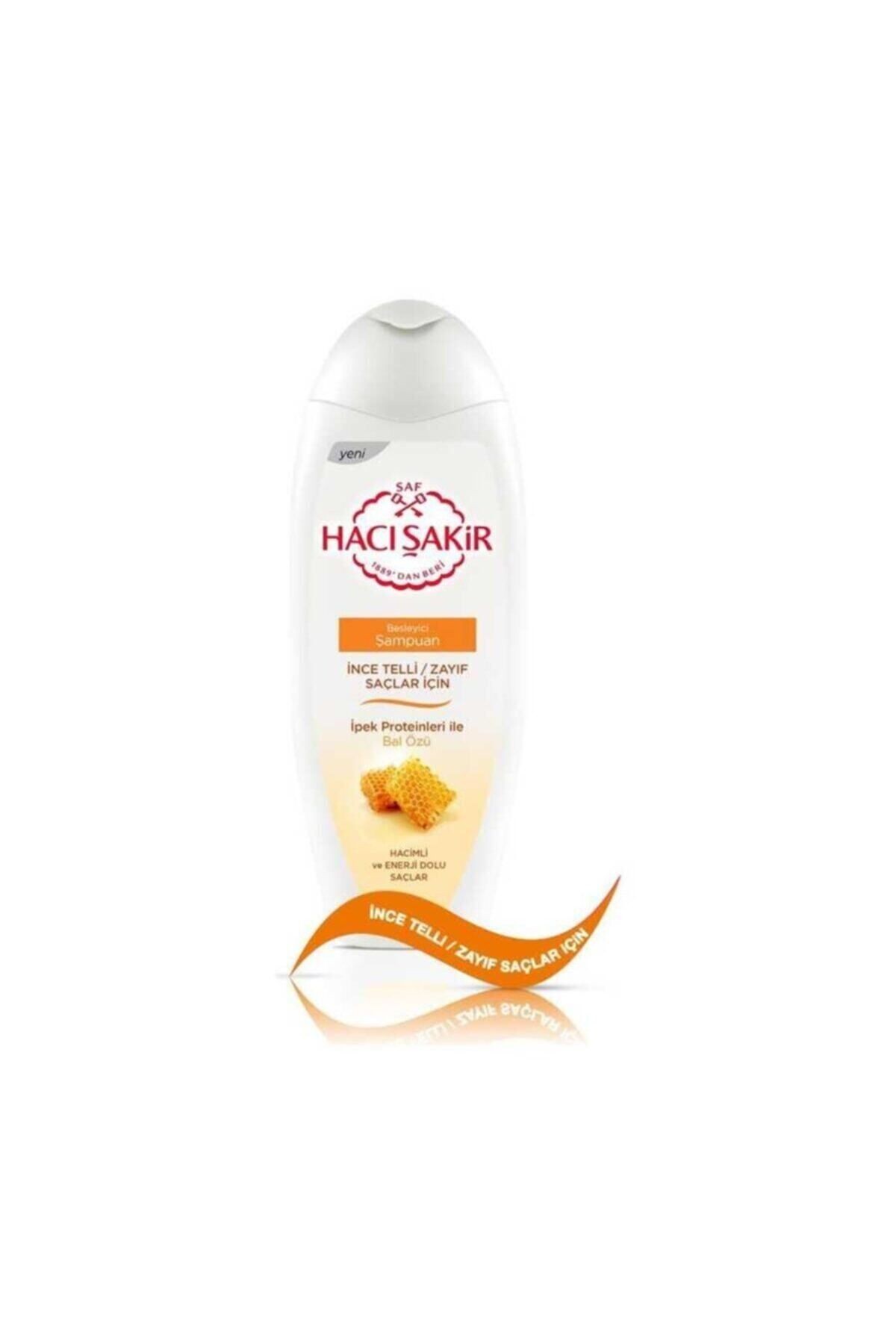 HACI ŞAKİR İnce Telli Saçlar İçin Bal Özlü Besleyici Şampuan 500 ml X 2 ADET