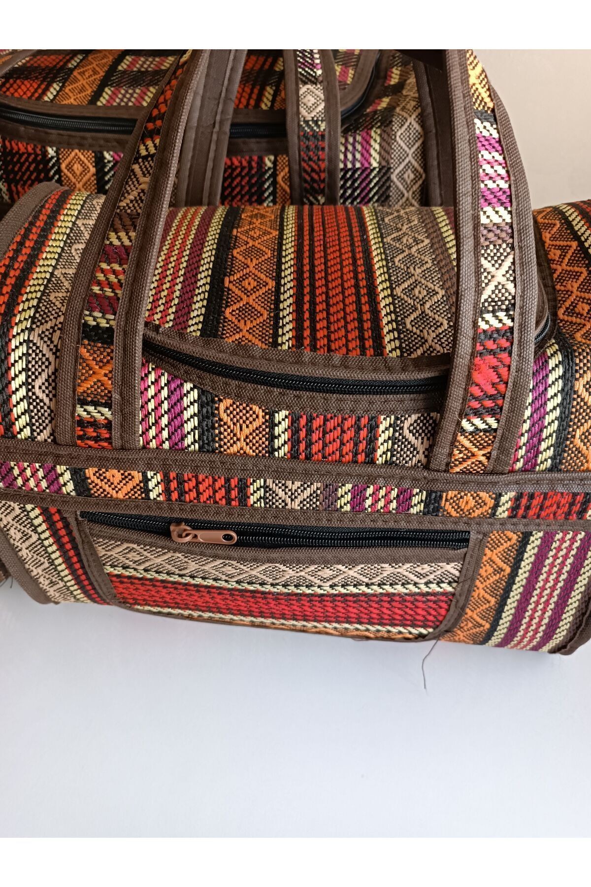 Unisex 3 lü Hasır Çanta, Çok Amaçli Organizer Çanta