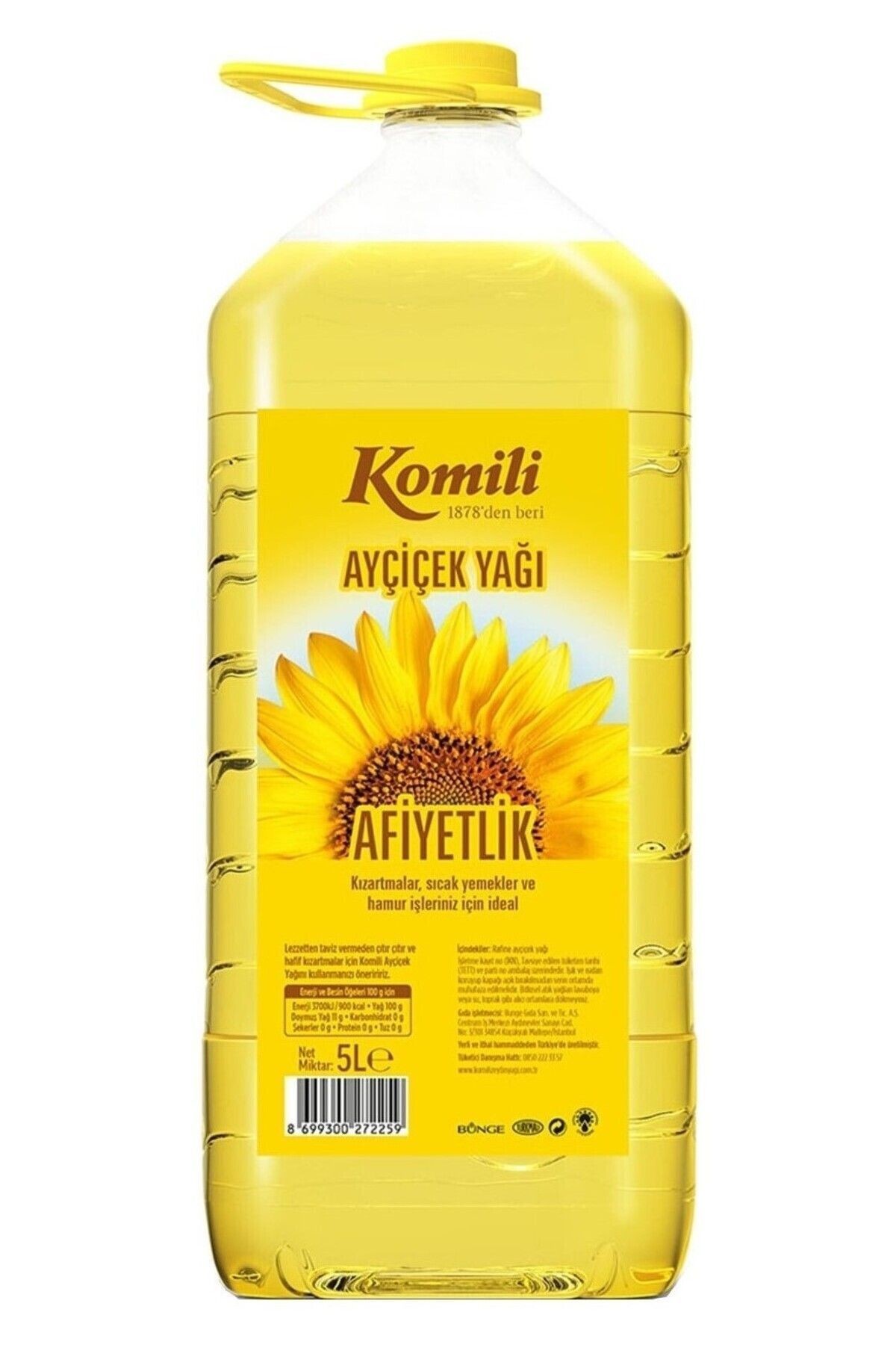 Kamelya Çay 1000 G Komili Ayçiçek Yağı 5 L