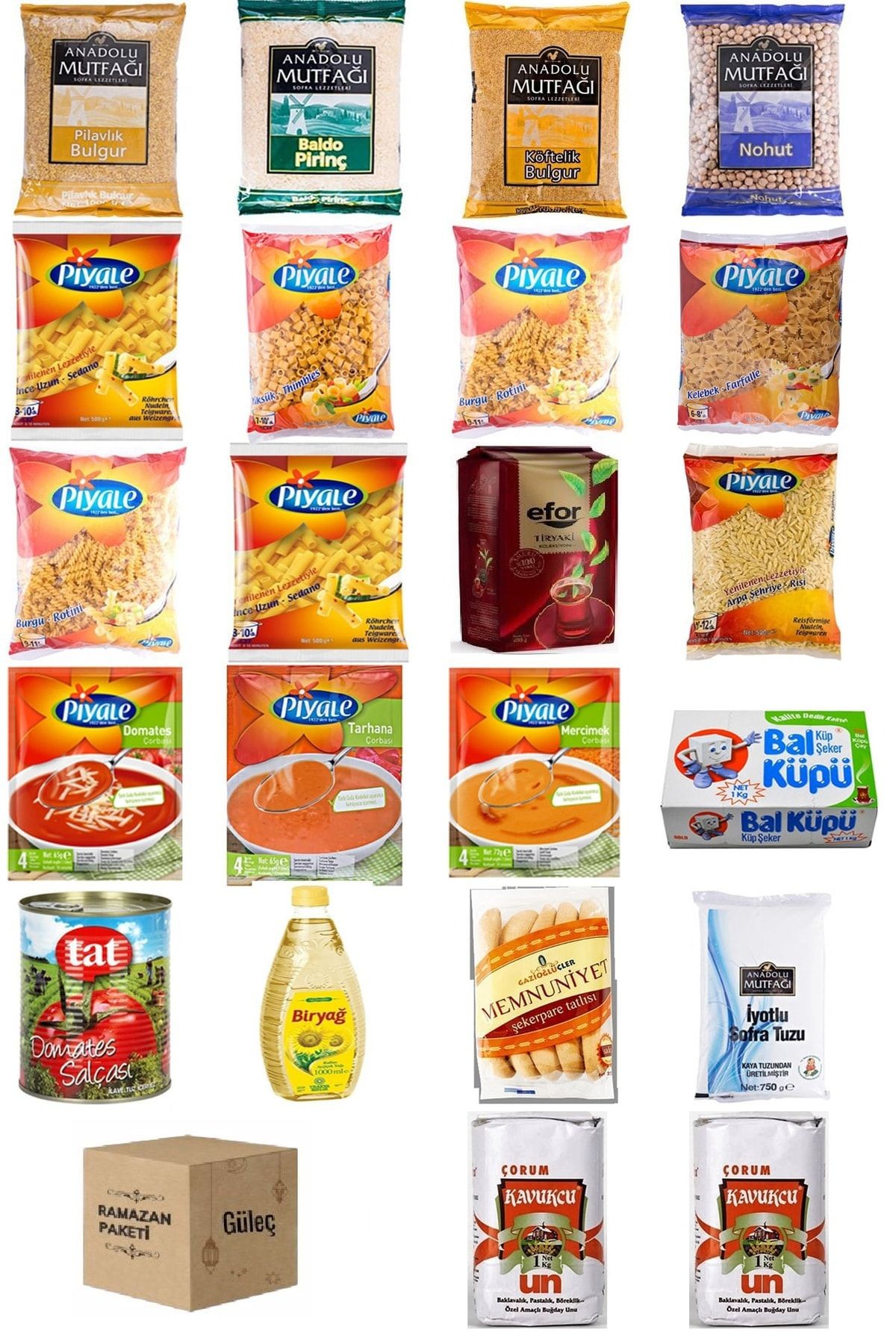 Ramazan Kumanya Kolisi - Kumanya Erzak Gıda Yardım Kolisi 22 Parça