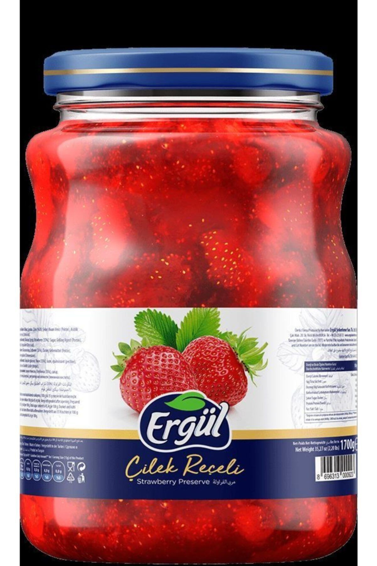 1500 gr Kavanoz Reçel Çilek*6