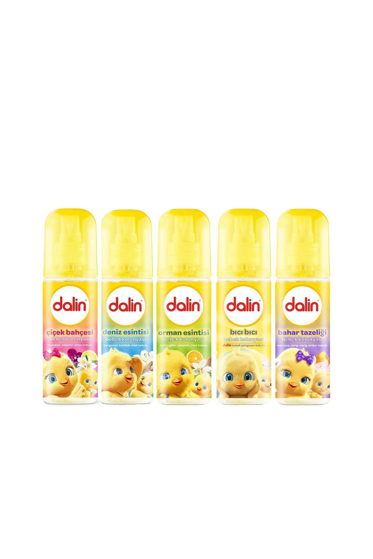 Bebek Kolonyası 100 ml (Bıcı Bıcı- Orman- Bahar- Çicek- Deniz) Karma 5 Li Set