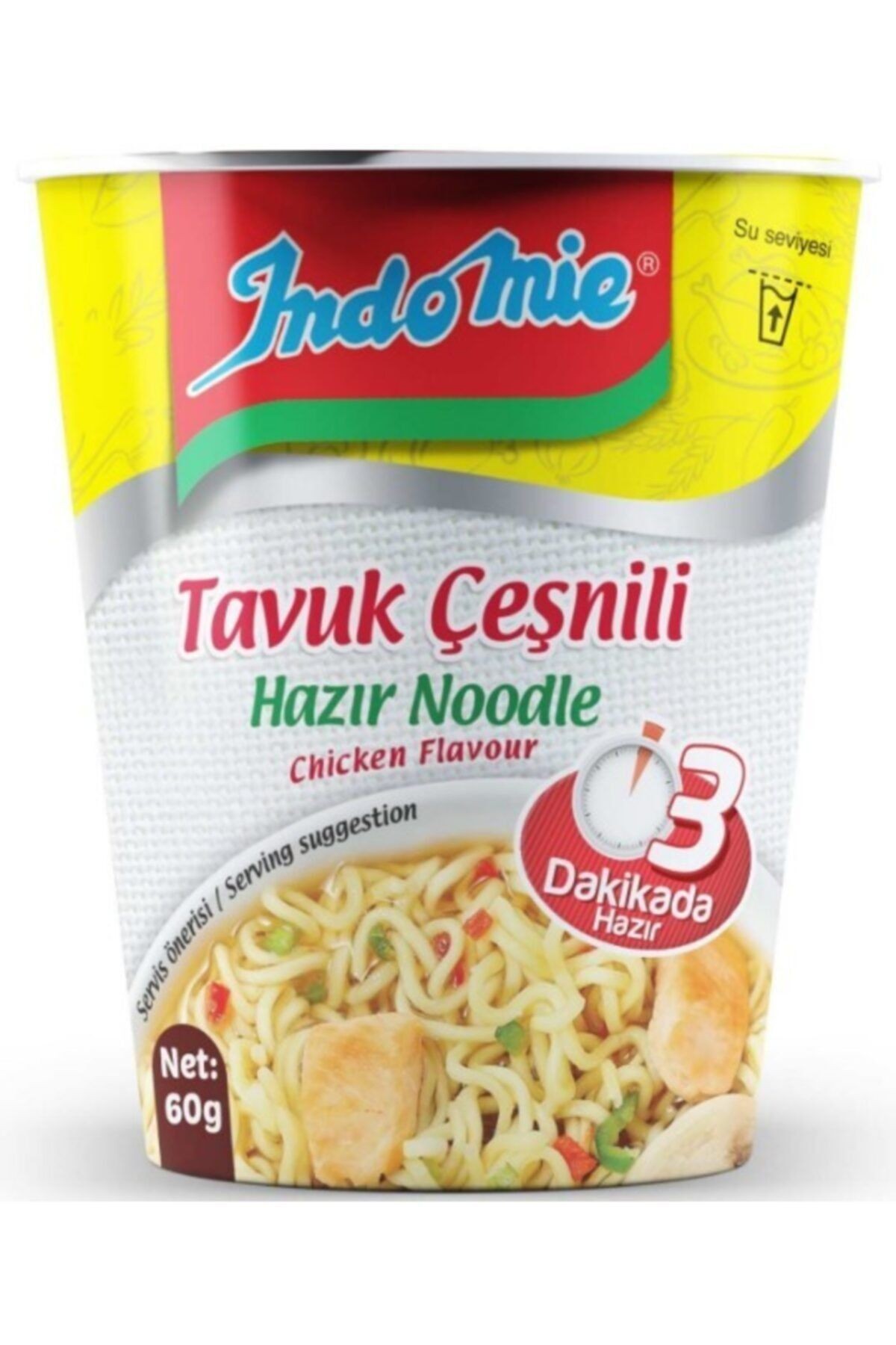 Indomie Tavuk Çeşnili Hazır Bardak Noodle 60gr*24 Lü