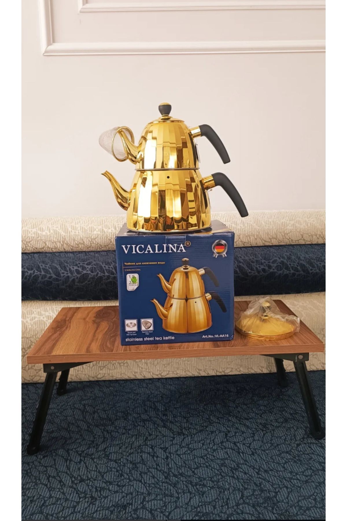 gold çelik çaydanlık takımı @shopchix