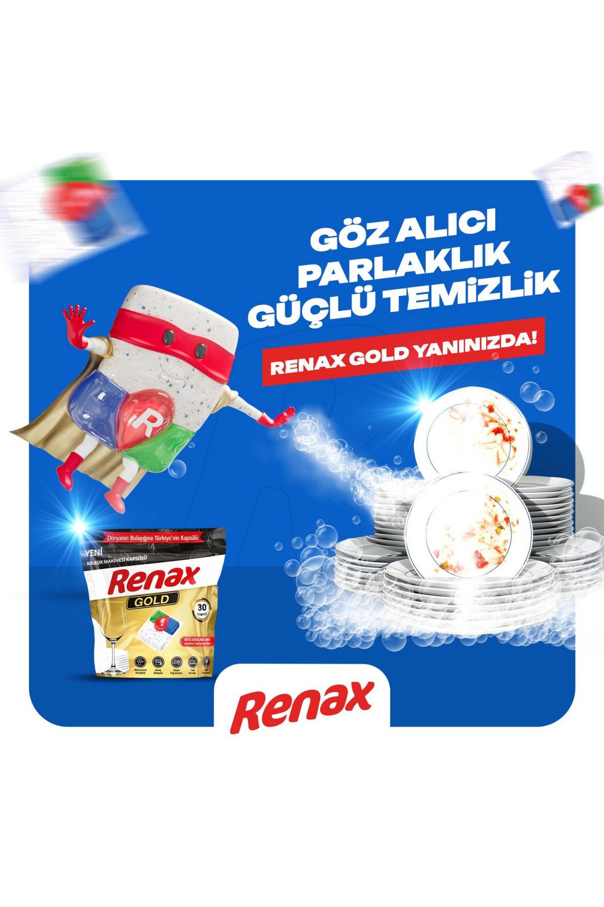 Gold Bulaşık Makinesi Kapsülü Hepsi Bir Arada 30 Lu