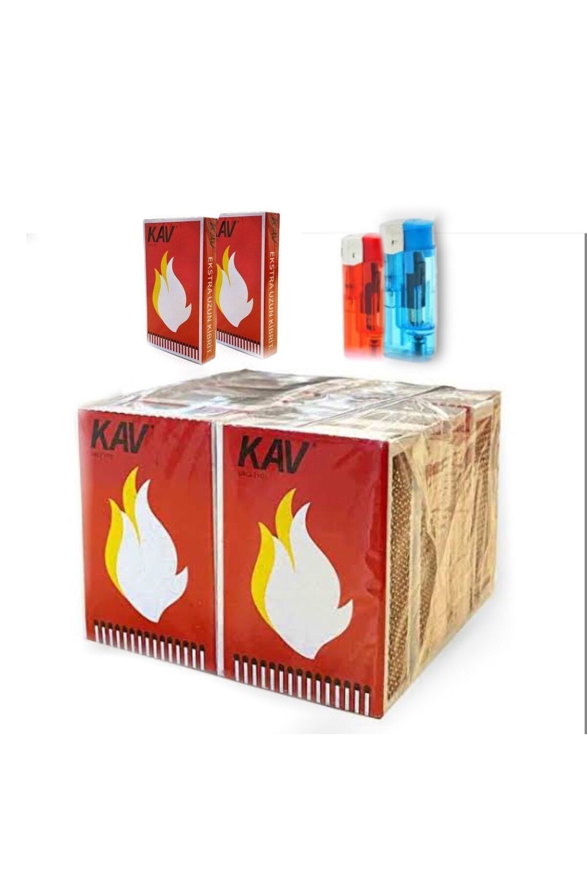 Kav Kibrit 12 Kutu - 2 Adet Koko Taşlı Çakmak