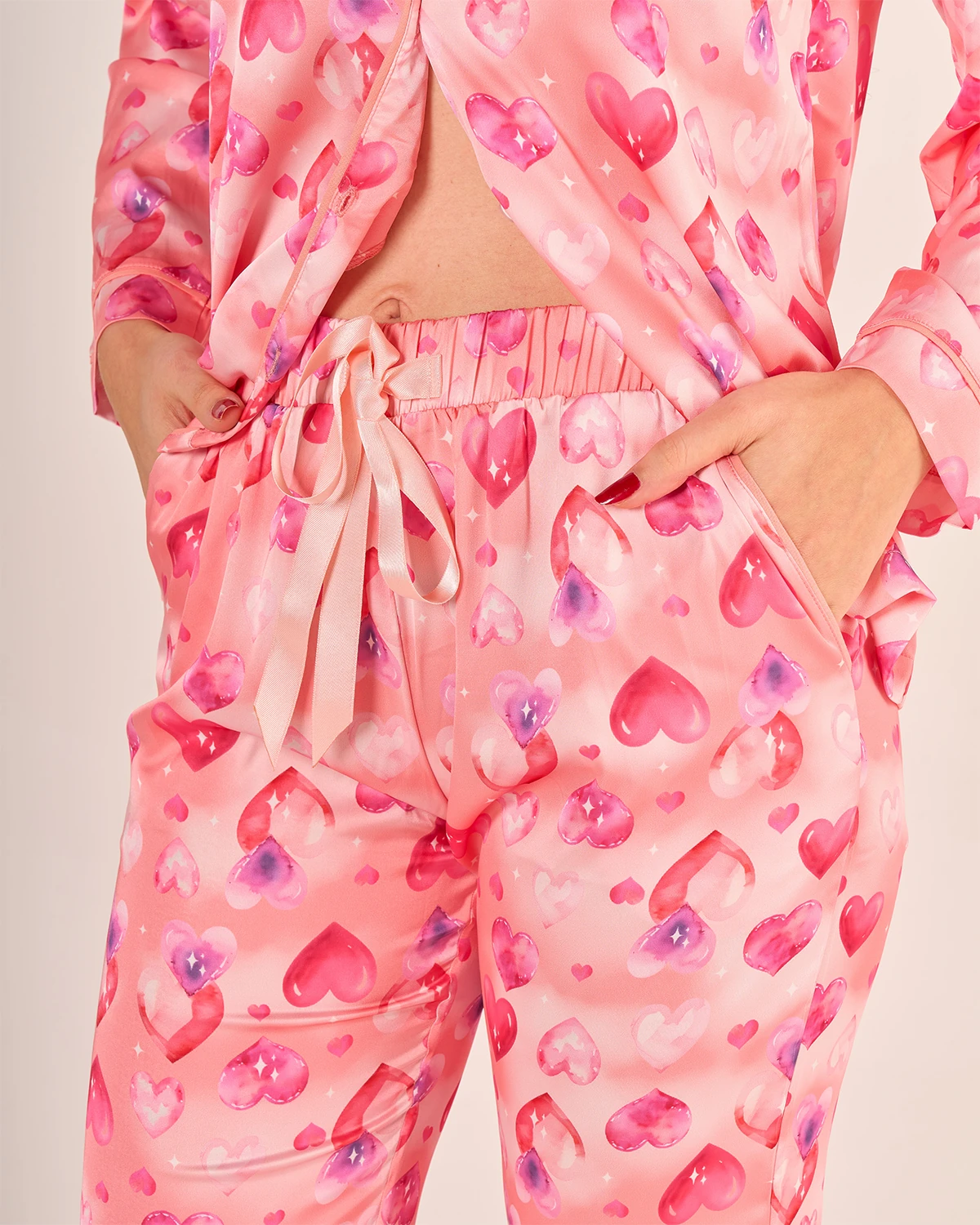Dream in Pink – 2'li Lady&Macha Premium Saten Pijama Seti