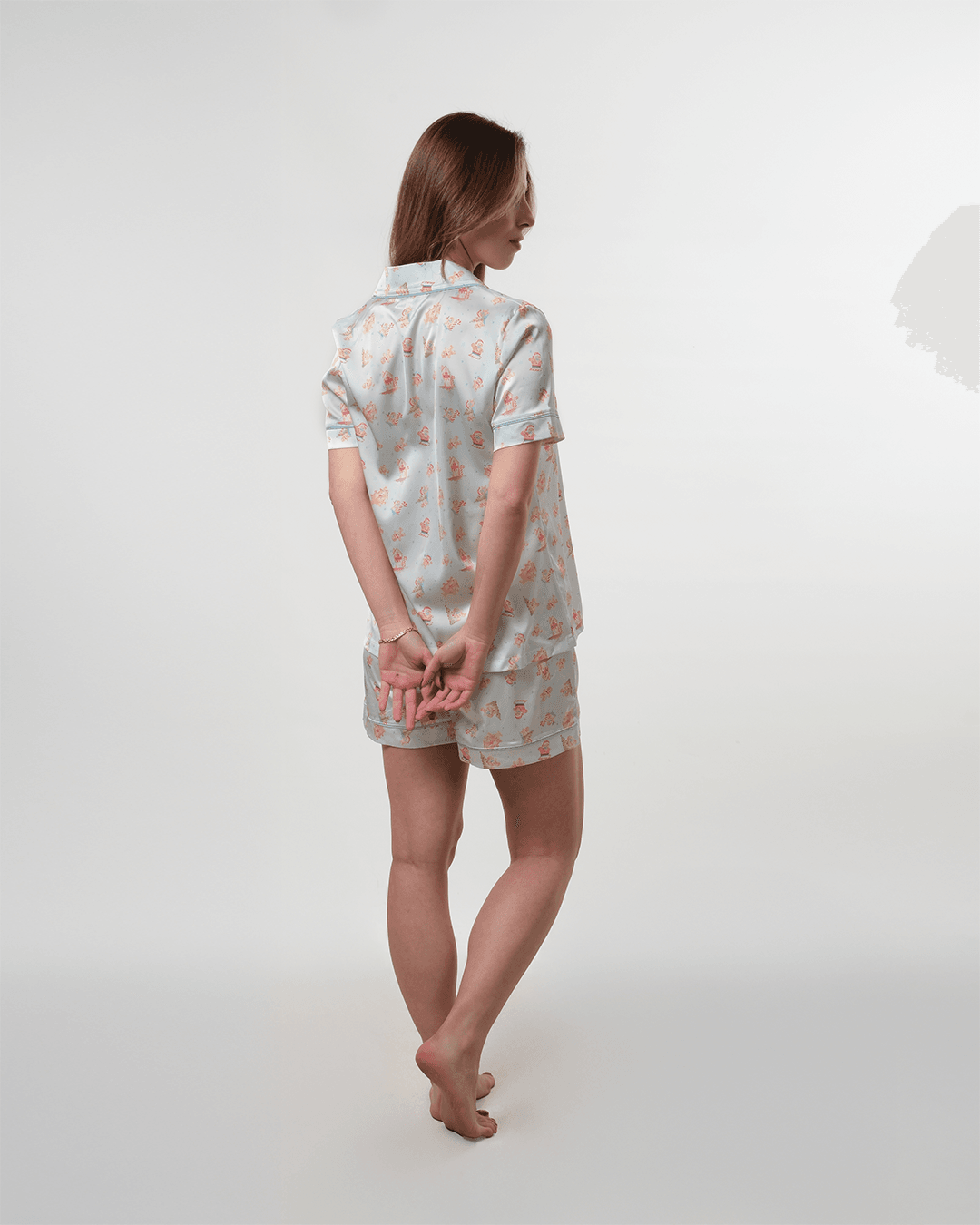 Kurabiye Desenli  Pijama Takımı 