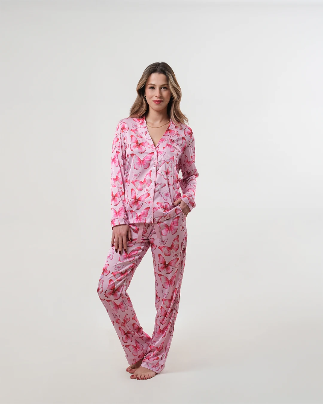 Lady&Macha Kelebekleri | Pembe Kelebek Pijama Takımı