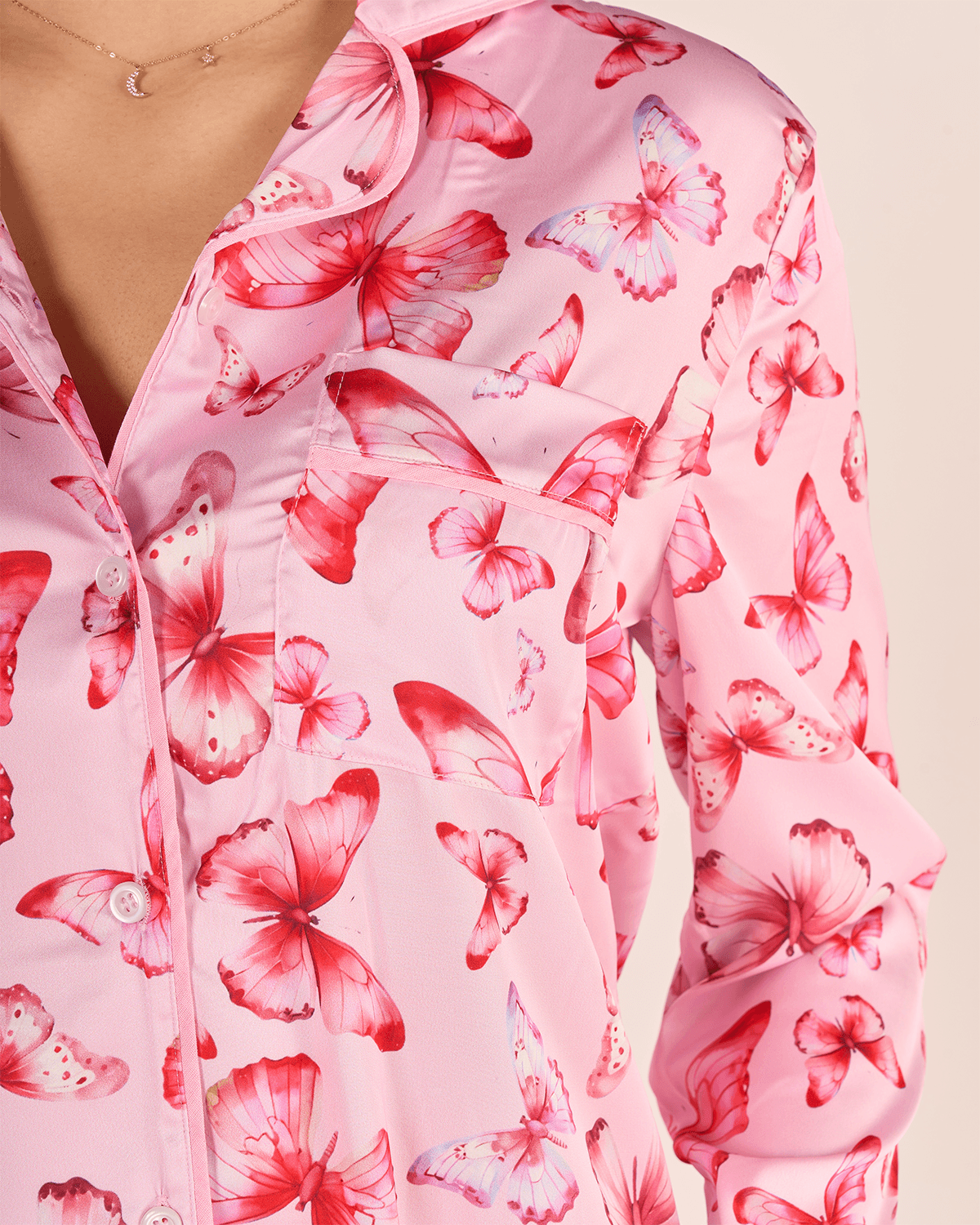 Dream in Pink – 3’lü Lady&Macha Premium Saten Pijama Seti