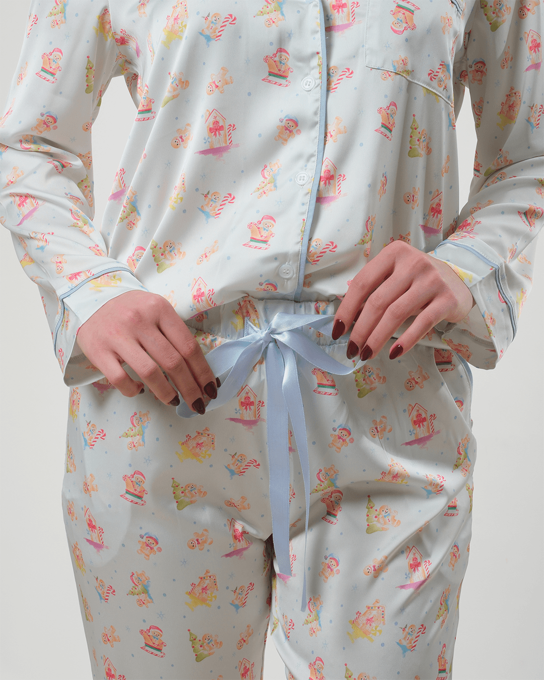 Kurabiye Desenli  Pijama Takımı 