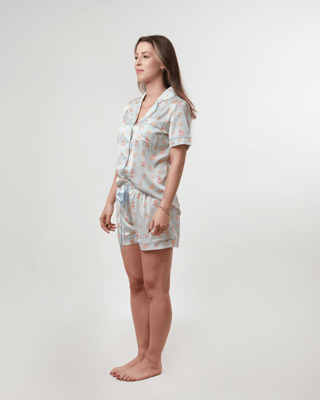 Kurabiye Desenli  Pijama Takımı 