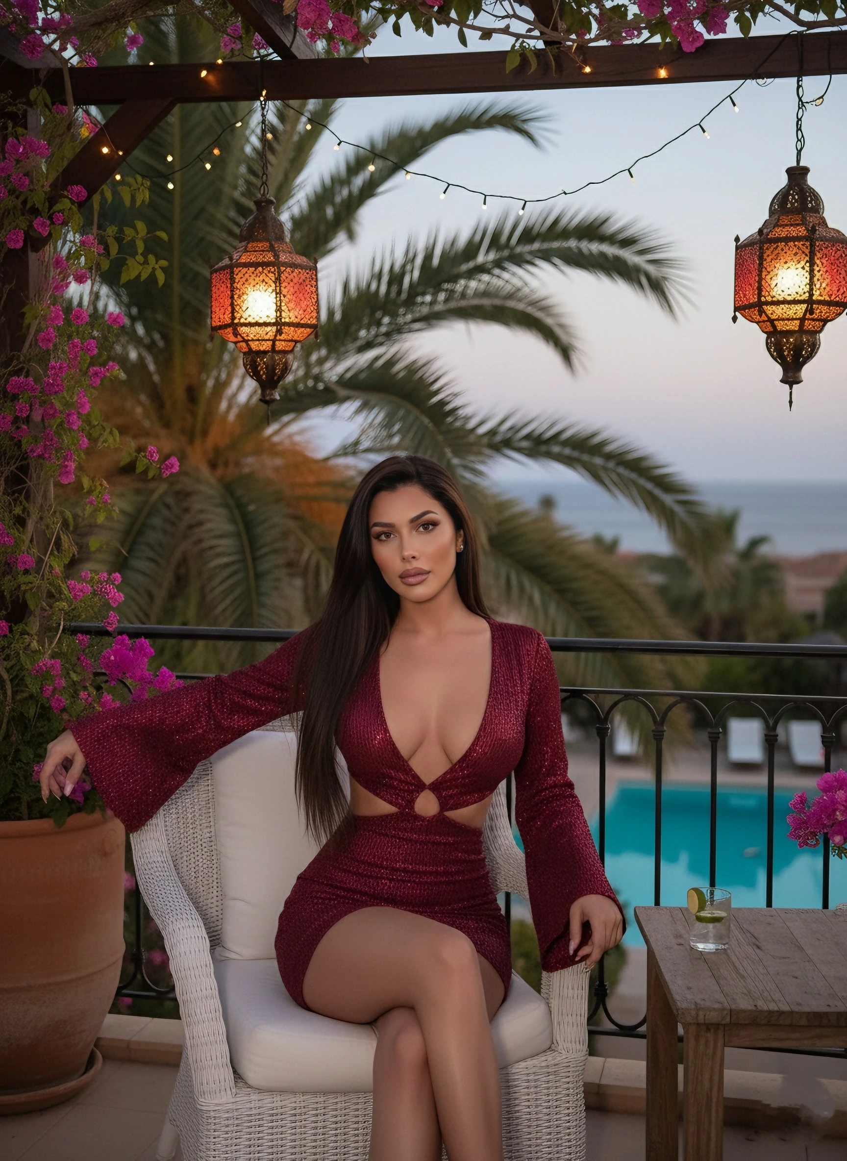 Halka Detay payet Mini Elbise