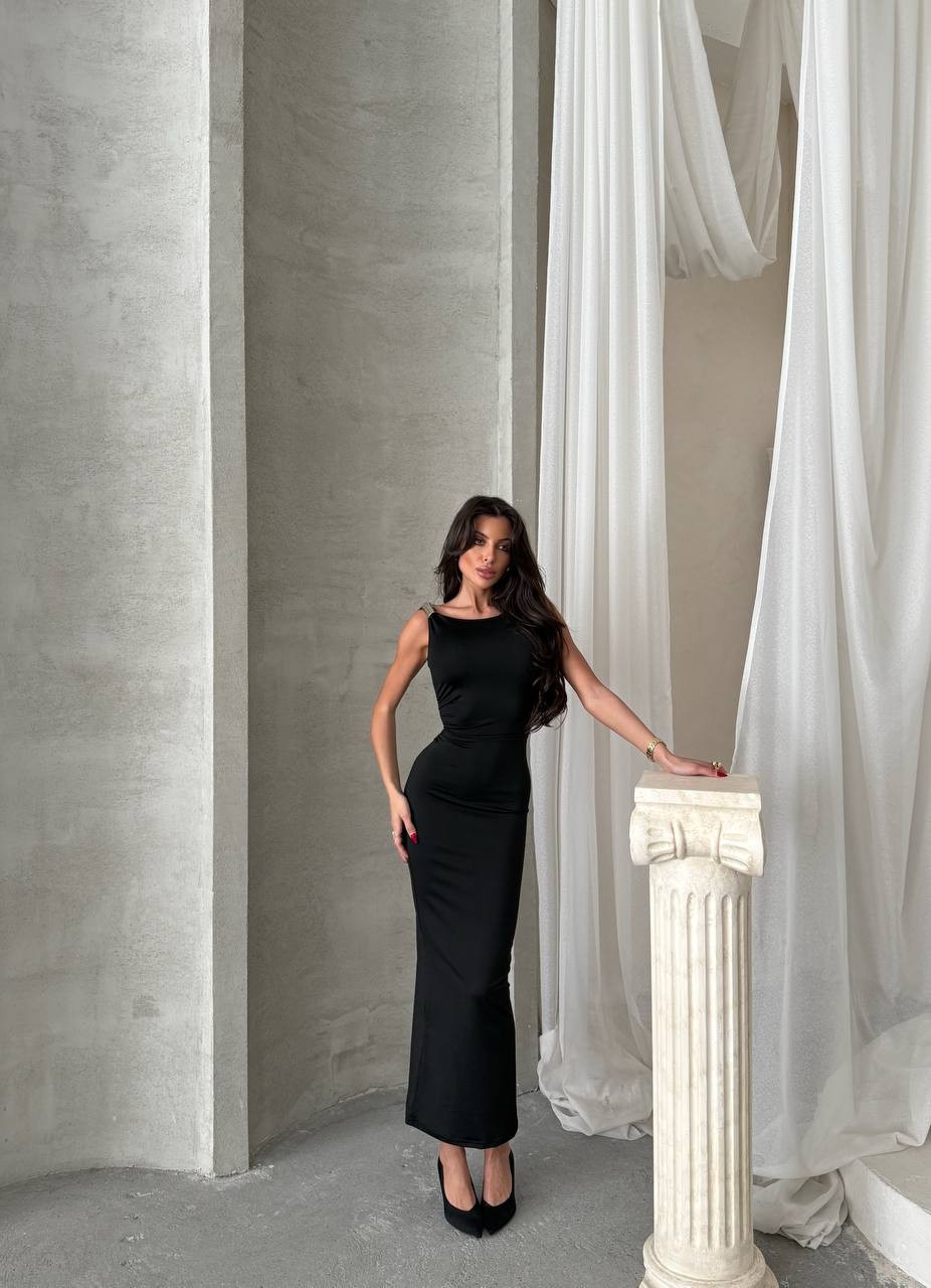 Zara Model Çelik Aksesuarlı Elbise