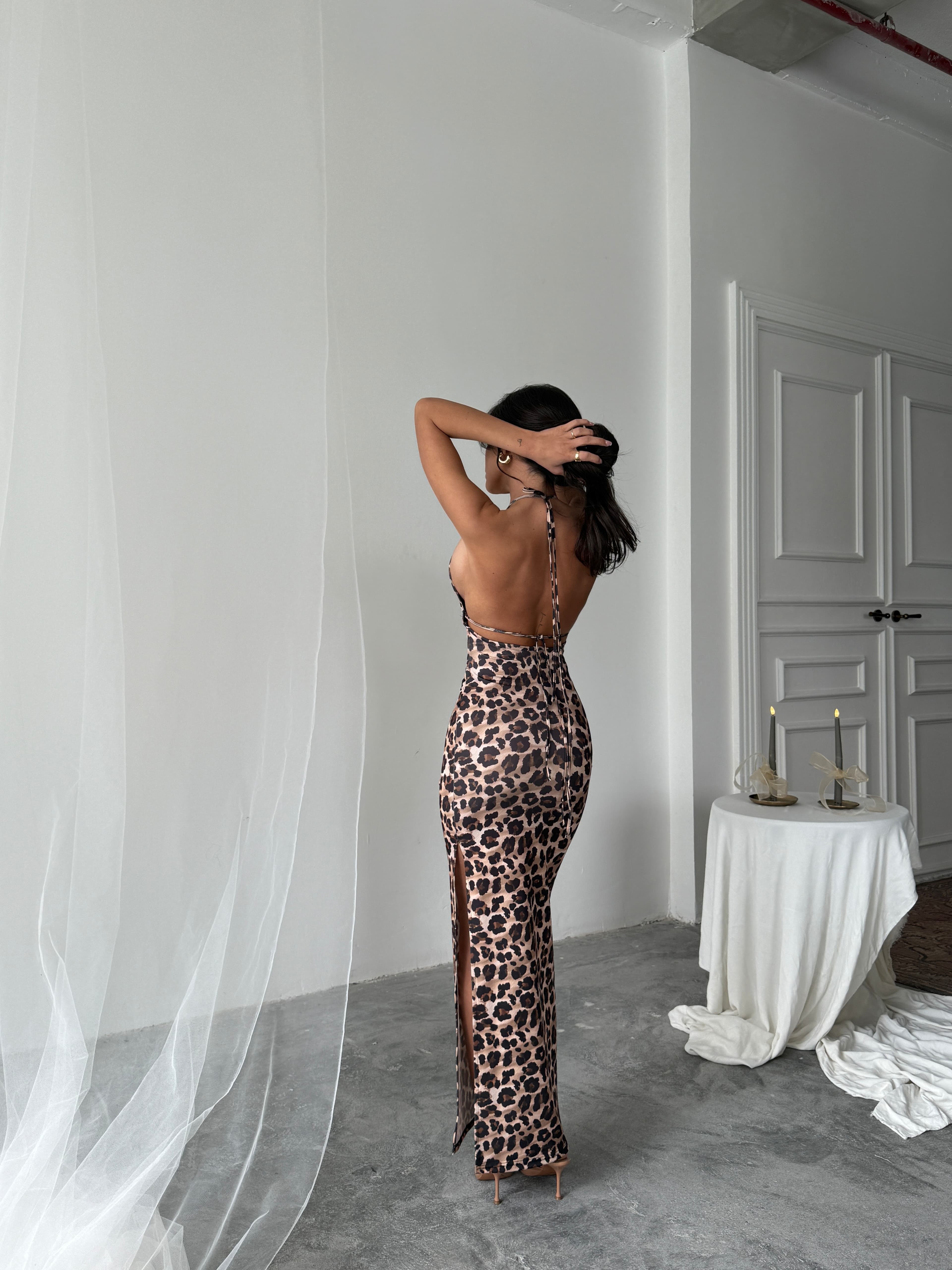 Leopar elbise