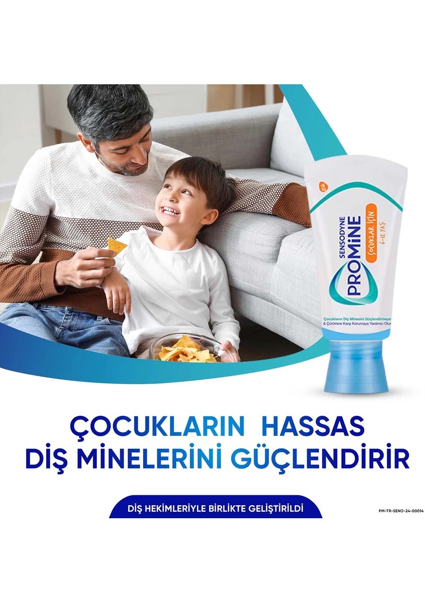 Sensodyne Promine Kids Çocuklar İçin 6 - 12 Yaş Diş Macunu 50ml​ x3