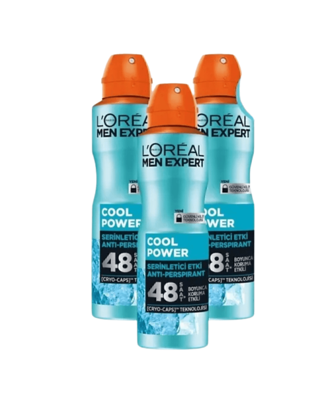 Loreal Men Expert Cool Power Anti Perspirant Serinletici Etki Erkek Sprey Deodorant 150 ml 3'lü Set