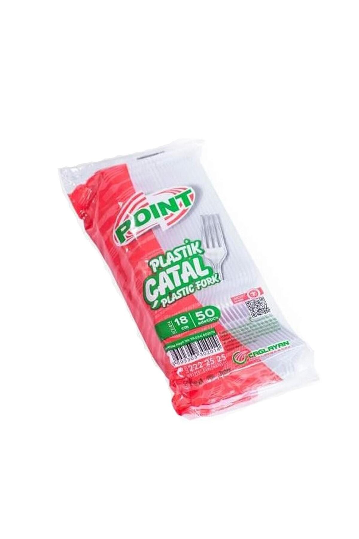 Point Plastik Lüx Şeffaf Çatal - 18 Cm. - 3.2 Gr. - 3000 Adet - Koli