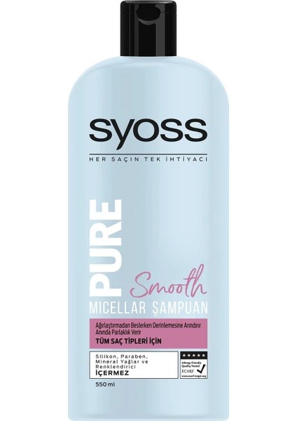 Syoss Pure Şampuan 550 ml